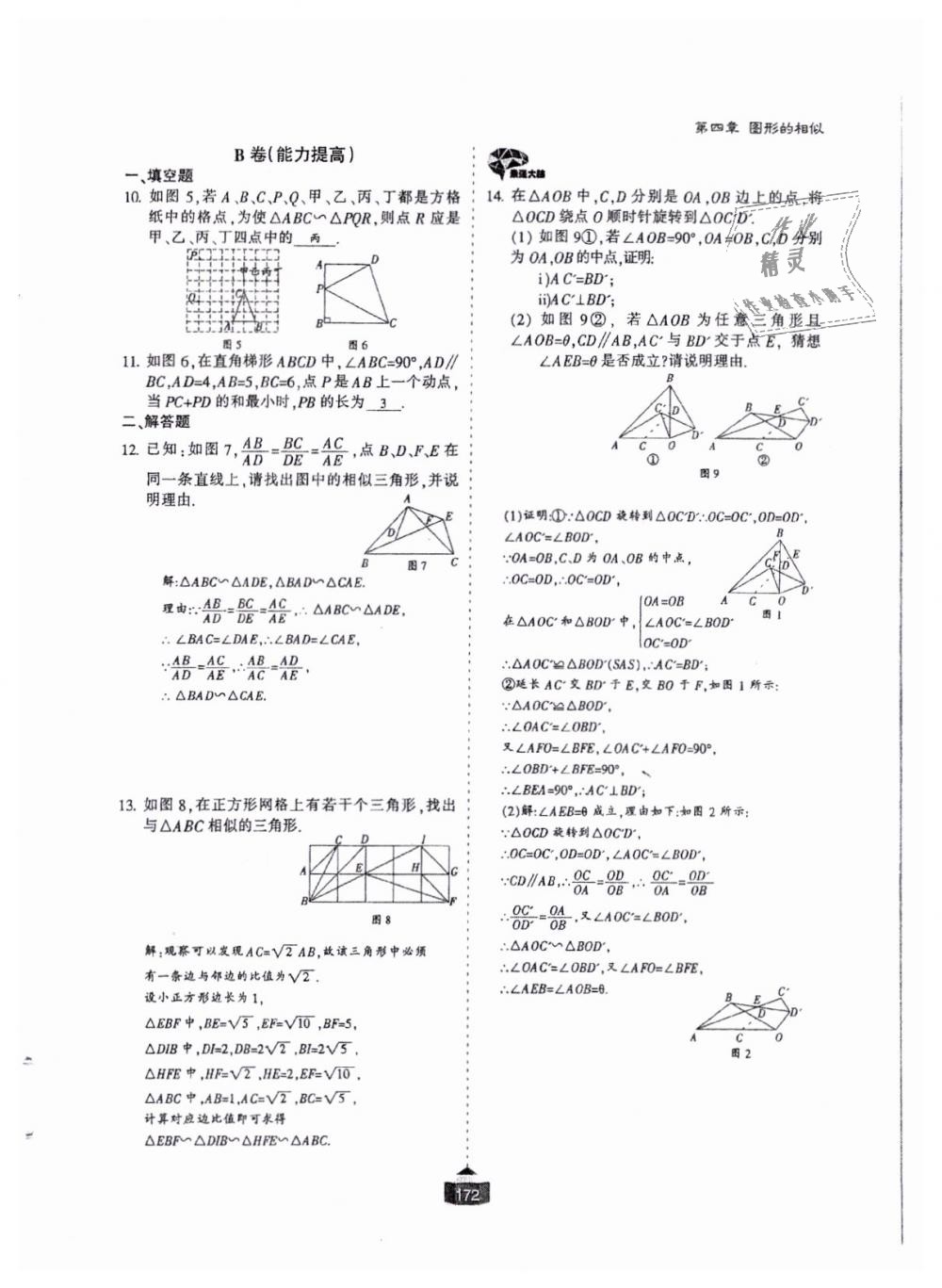 2018年蓉城课堂给力A加九年级数学全一册北师大版 第173页
