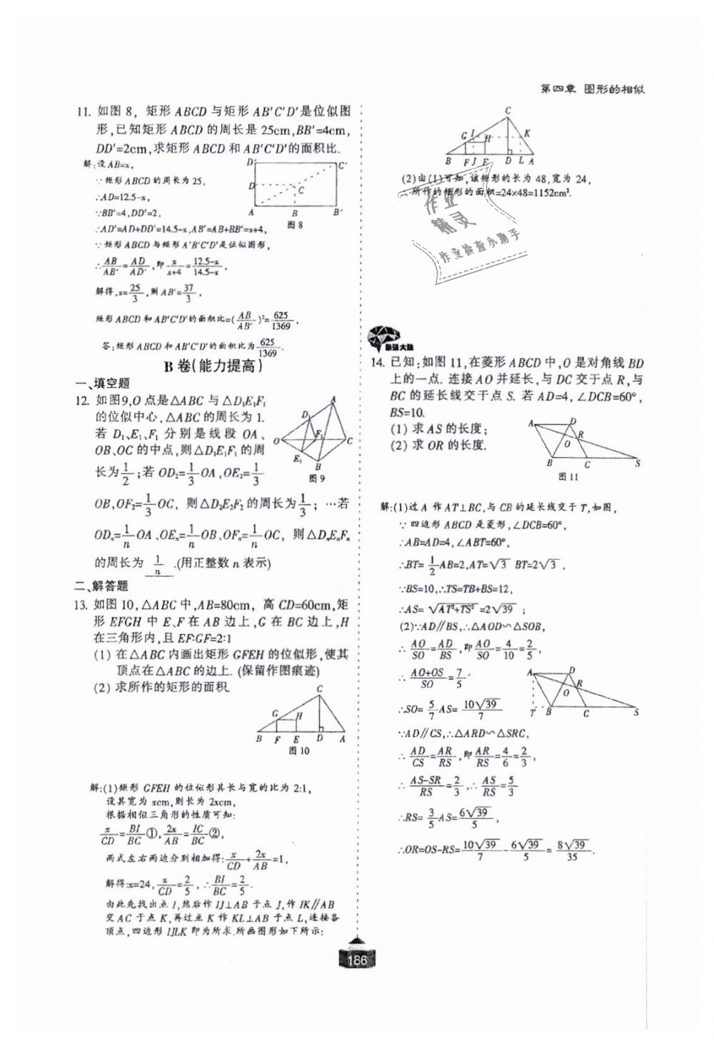 2018年蓉城课堂给力A加九年级数学全一册北师大版 第187页