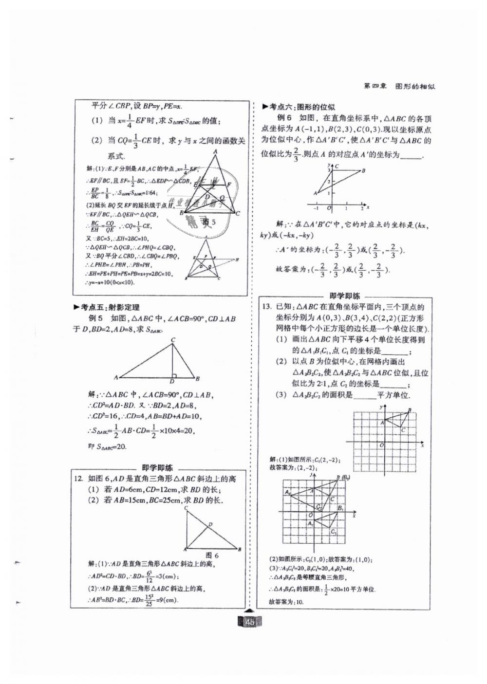 2018年蓉城课堂给力A加九年级数学全一册北师大版 第45页