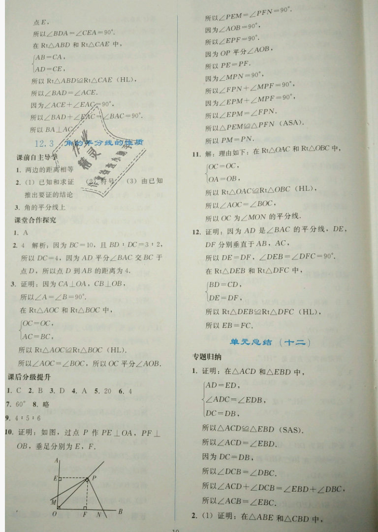 2018年同步轻松练习八年级数学上册人教版辽宁专版 第10页