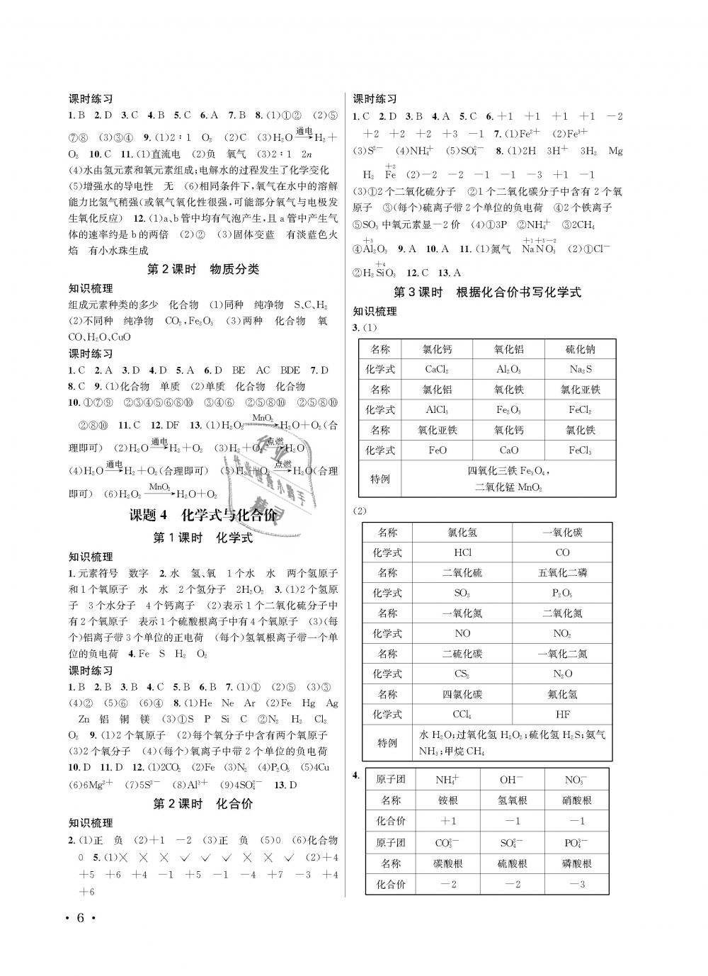 2018年蓉城学霸九年级化学上册人教版 第6页