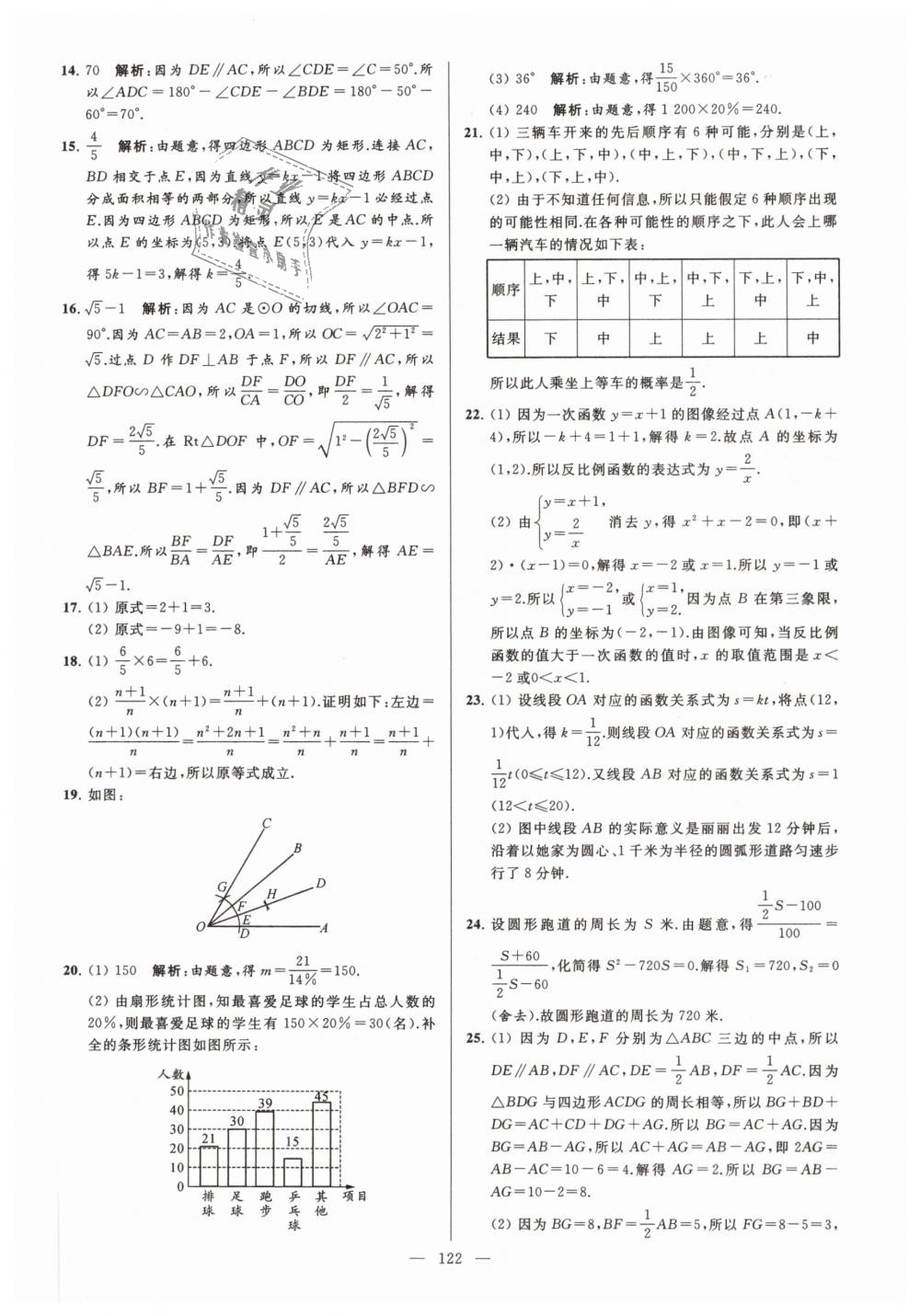 2019年亮点给力大试卷九年级数学下册江苏版 第122页