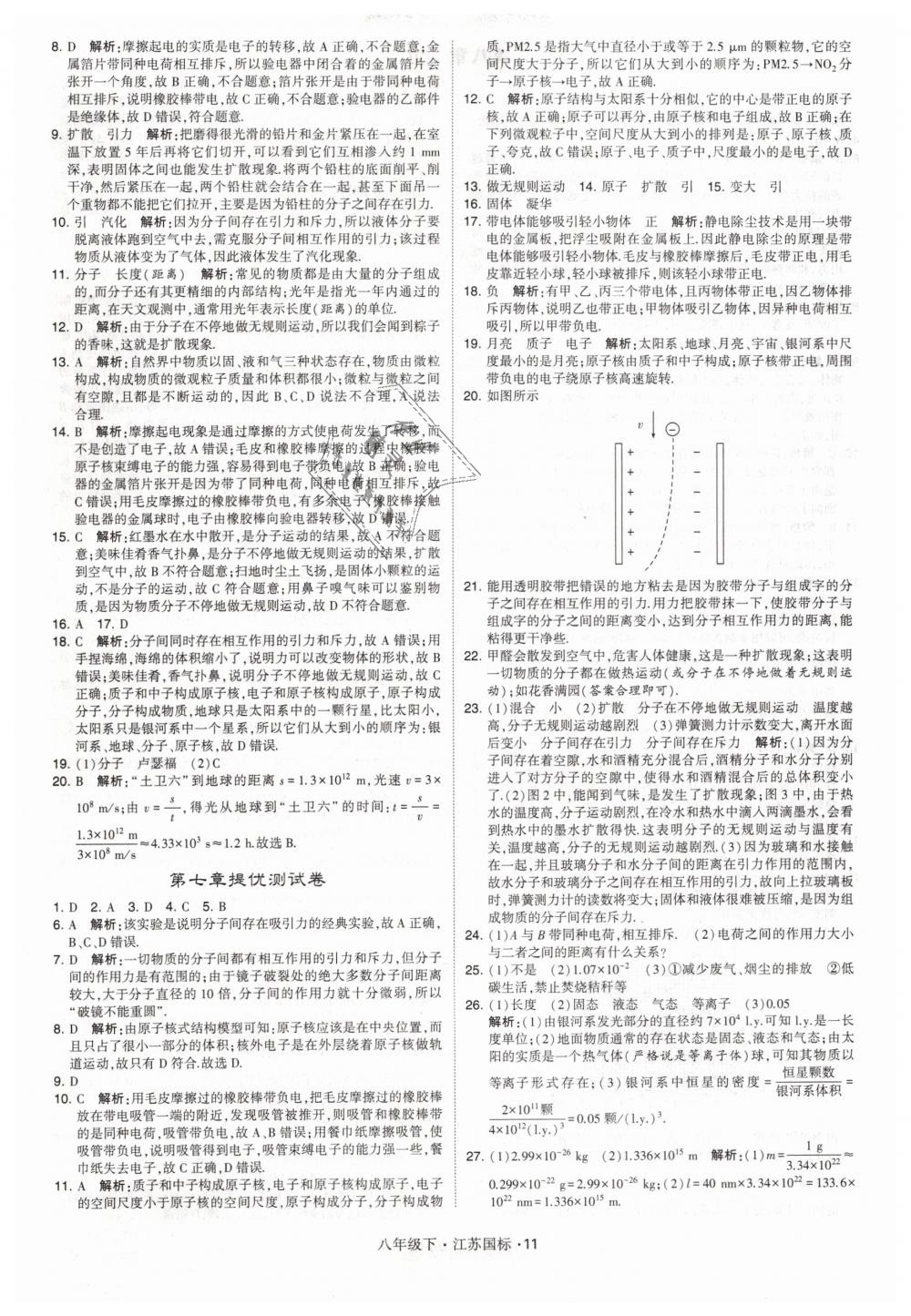 2019年经纶学典学霸八年级物理下册江苏版 第11页