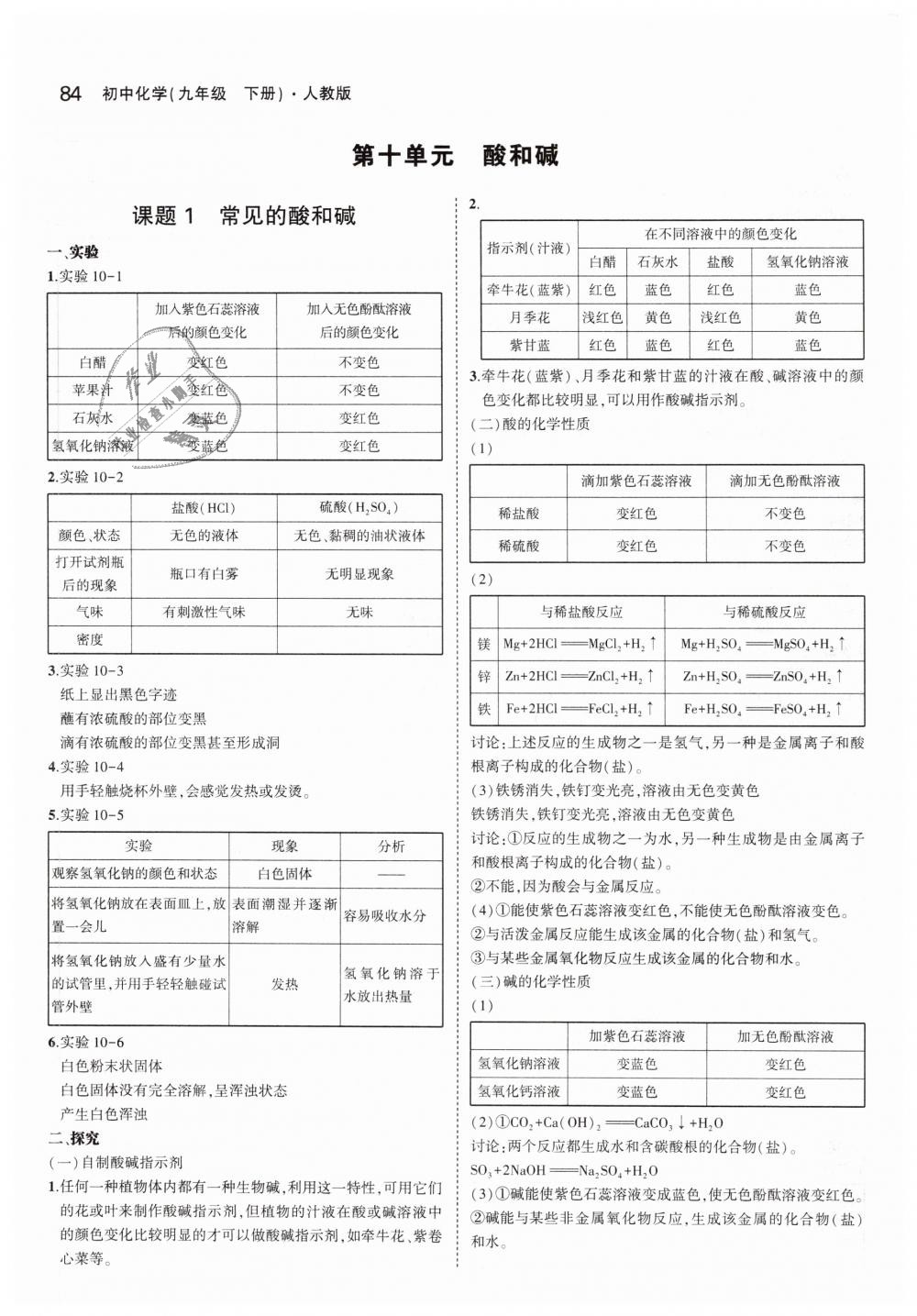 2019年5年中考3年模擬初中化學(xué)九年級下冊人教版 第42頁