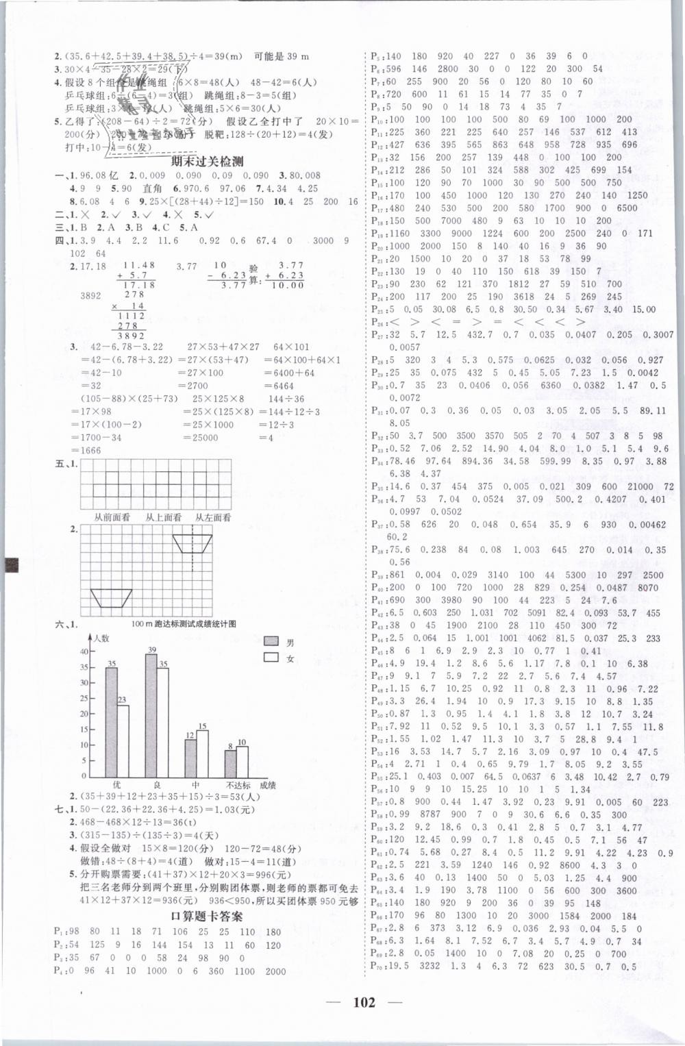 2019年陽光同學(xué)課時優(yōu)化作業(yè)四年級數(shù)學(xué)下冊人教版 第10頁