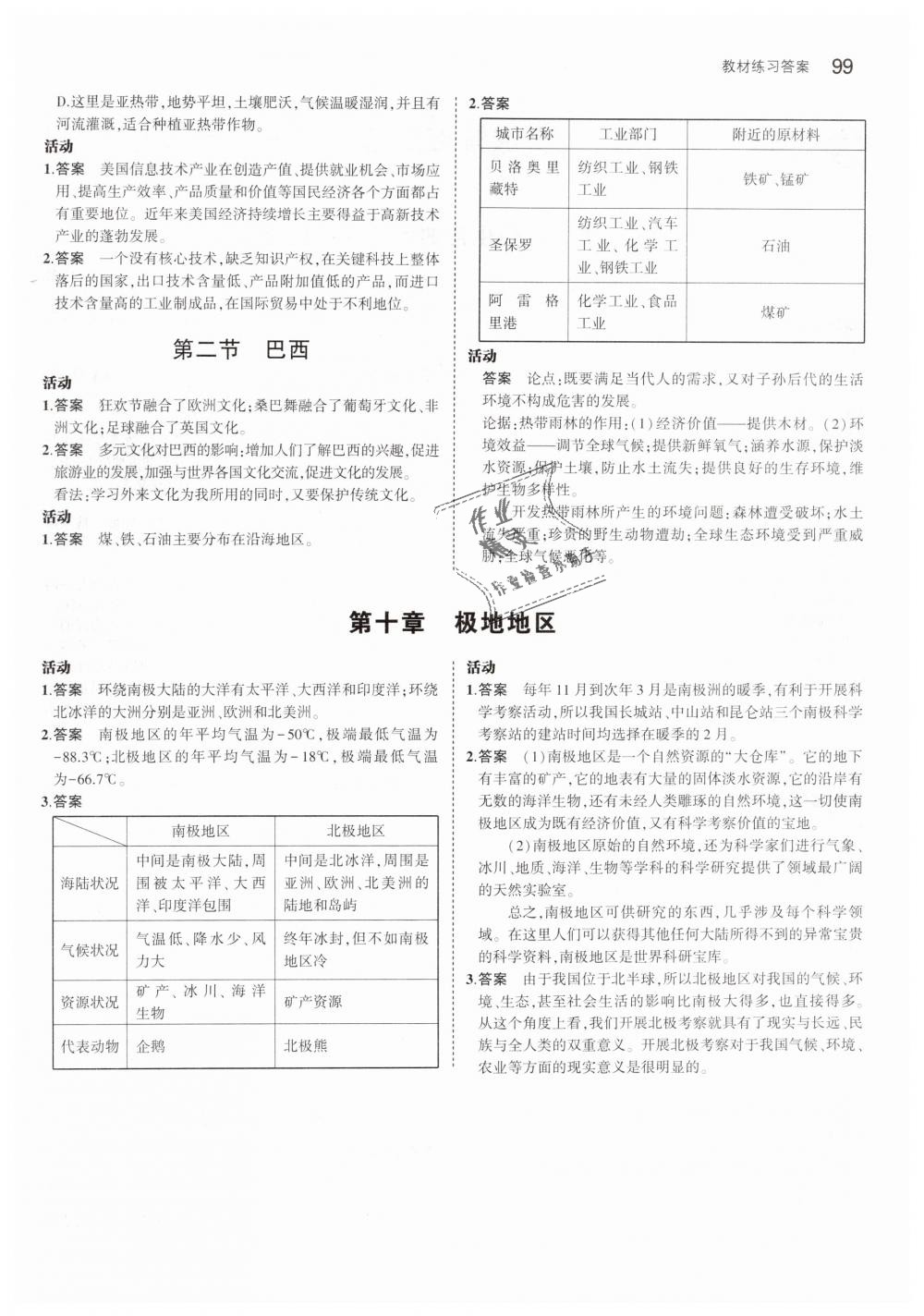 2019年5年中考3年模擬初中地理七年級(jí)下冊(cè)人教版 第32頁(yè)