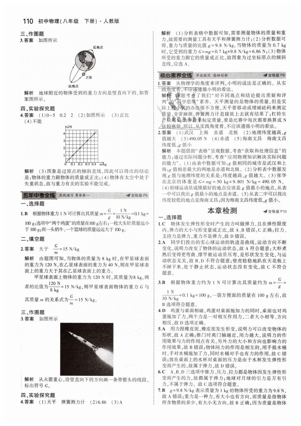 2019年5年中考3年模拟初中物理八年级下册人教版 第4页