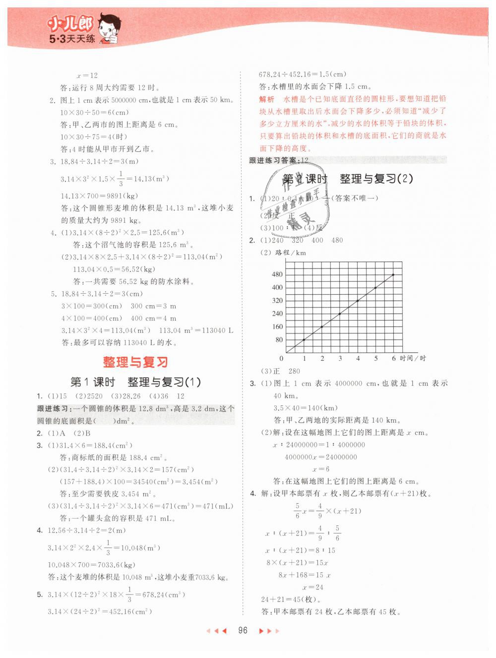 2019年53天天练小学数学六年级下册北师大版 第12页