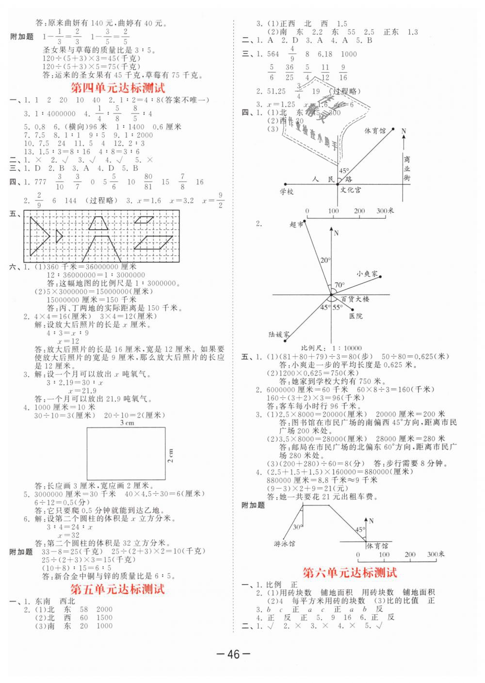 2019年53天天练小学数学六年级下册苏教版 第26页