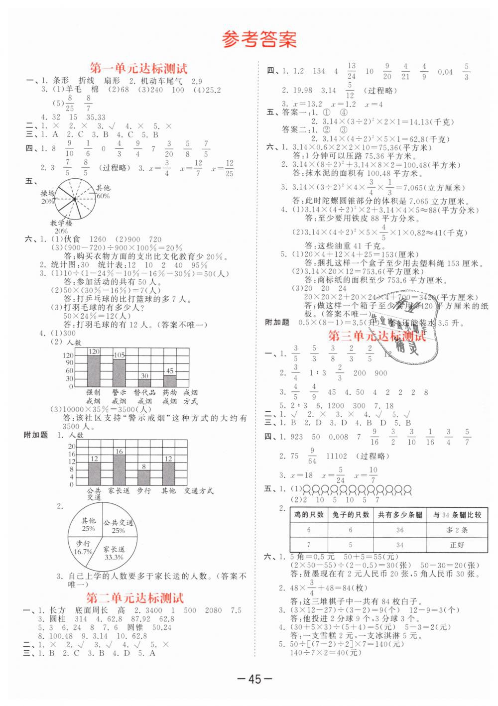 2019年53天天练小学数学六年级下册苏教版 第25页