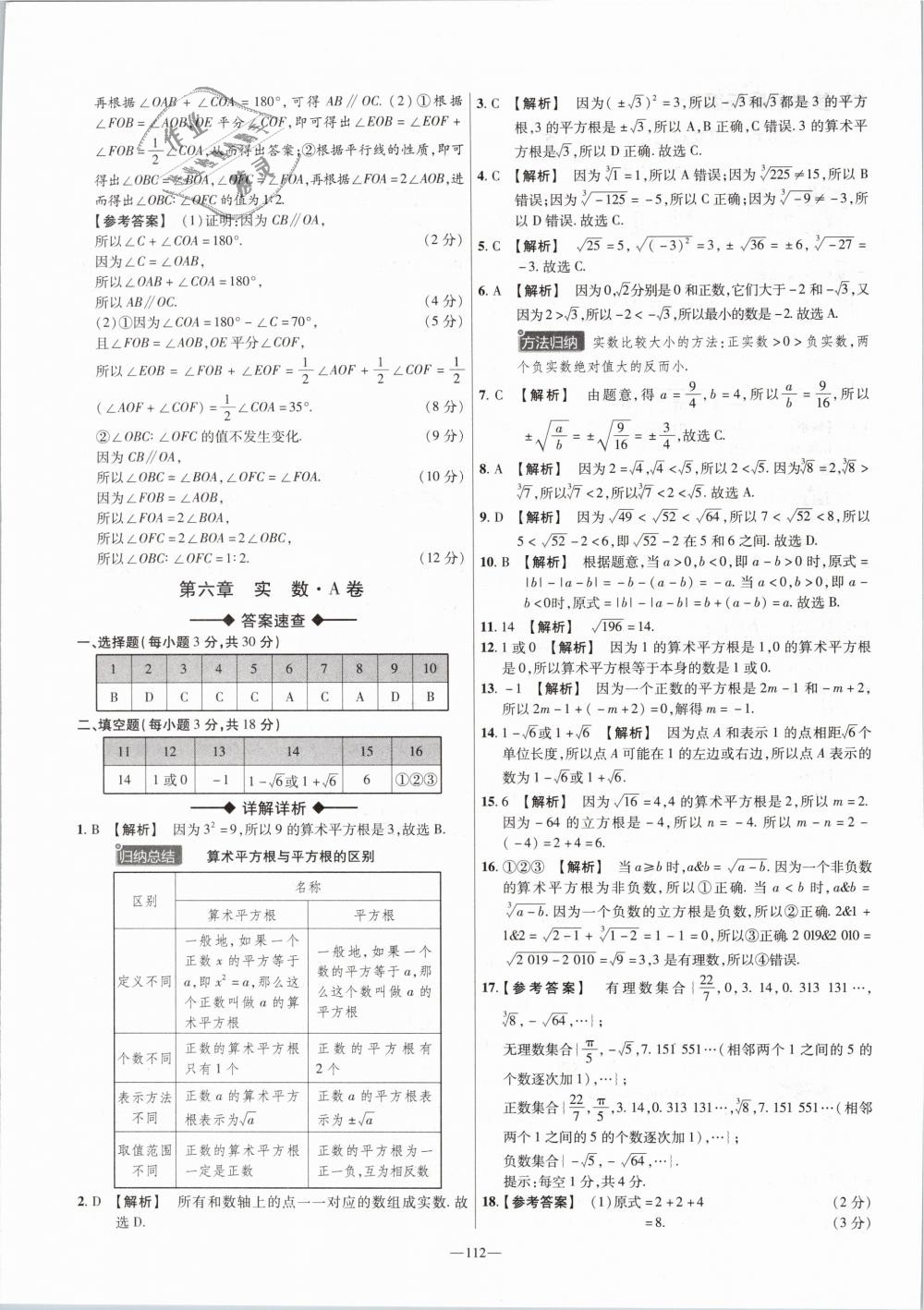 2019年金考卷活頁題選七年級(jí)數(shù)學(xué)下冊(cè)人教版 第4頁