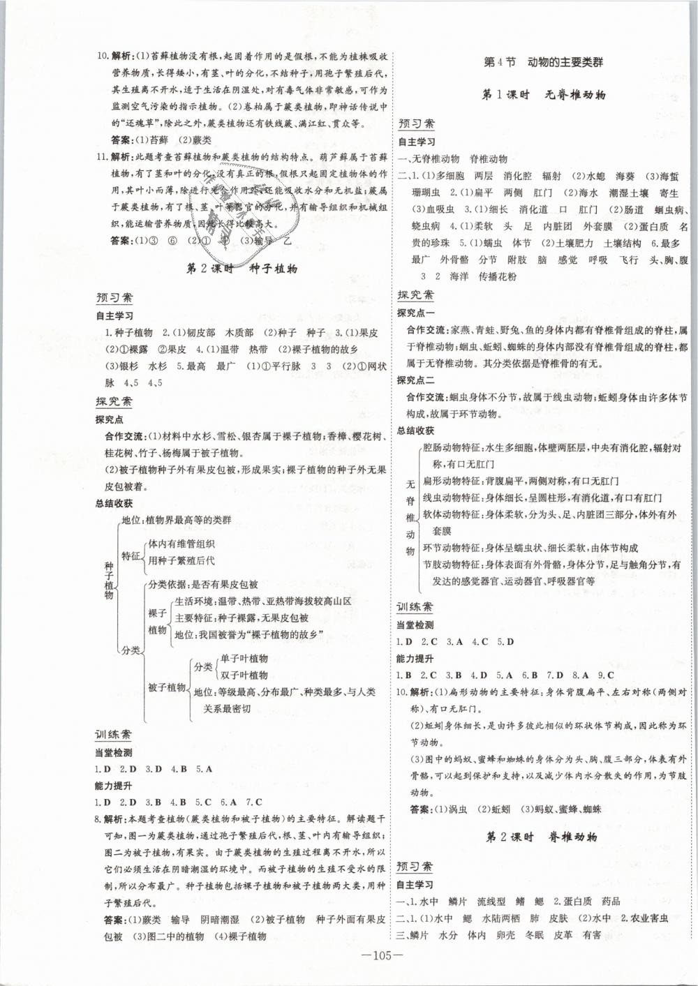 2019年初中同步學(xué)習(xí)導(dǎo)與練導(dǎo)學(xué)探究案八年級生物下冊北師大版 第5頁