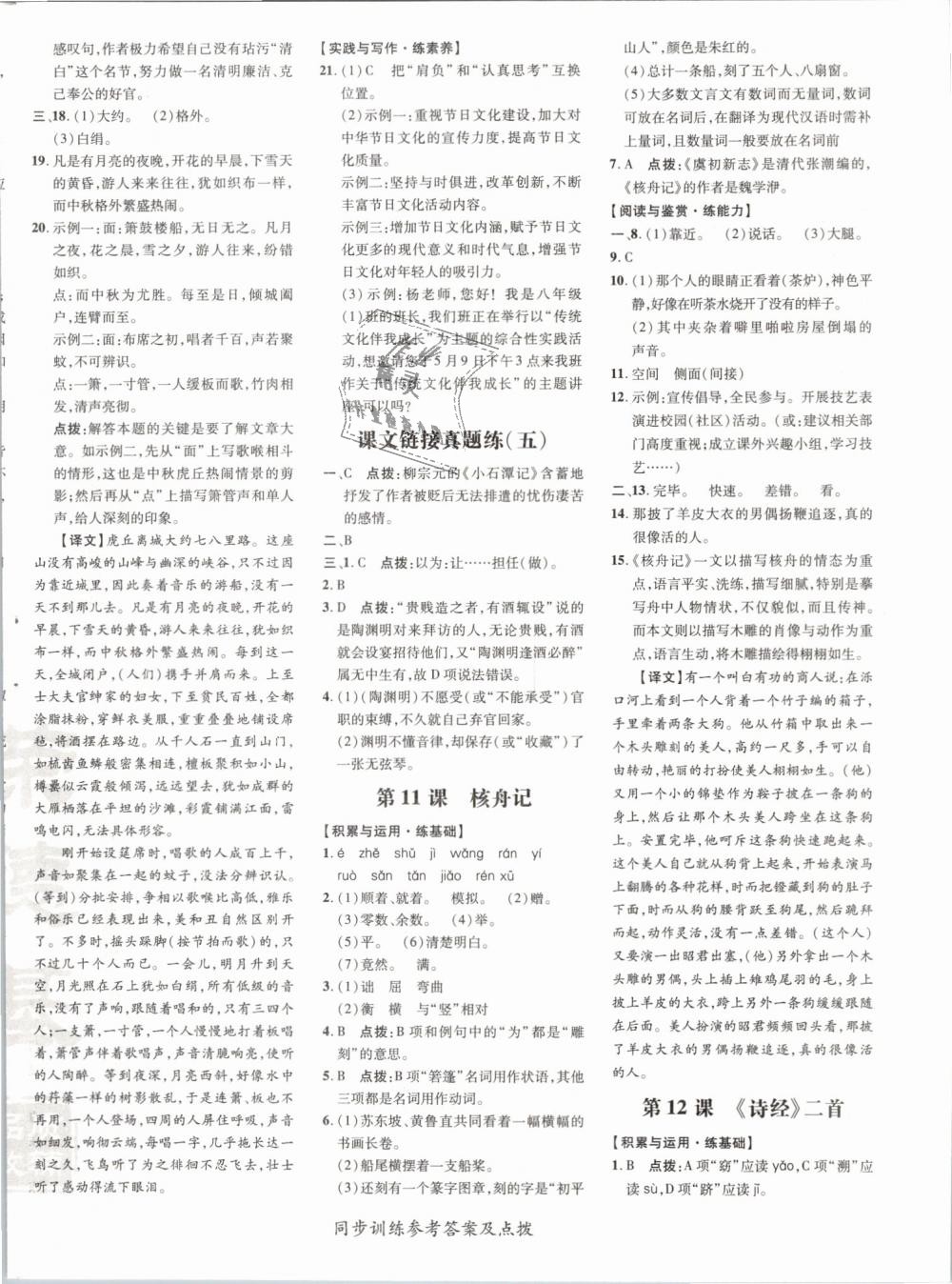 2019年點撥訓(xùn)練八年級語文下冊人教版 第12頁