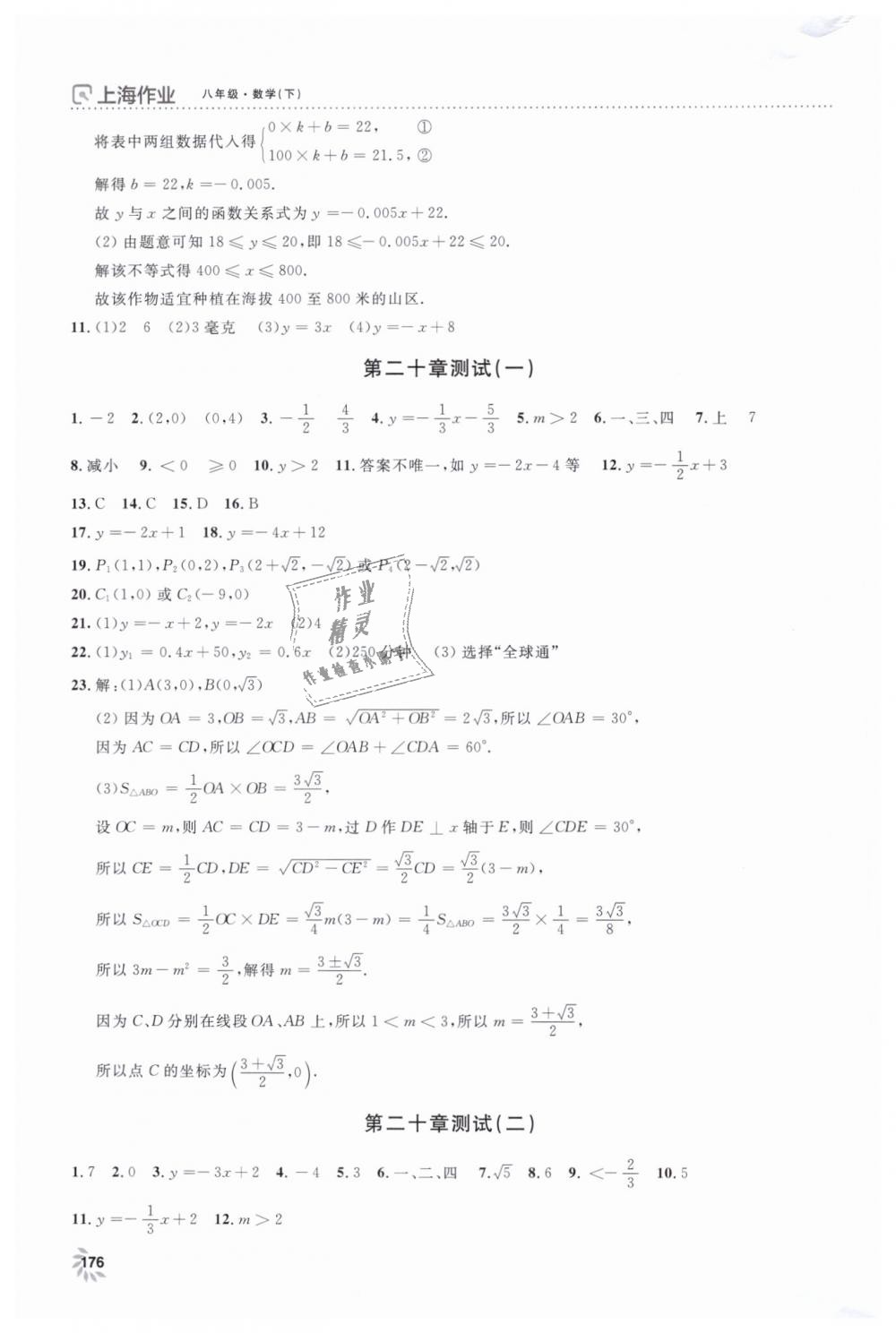 2019年上海作业八年级数学下册沪教版 第4页