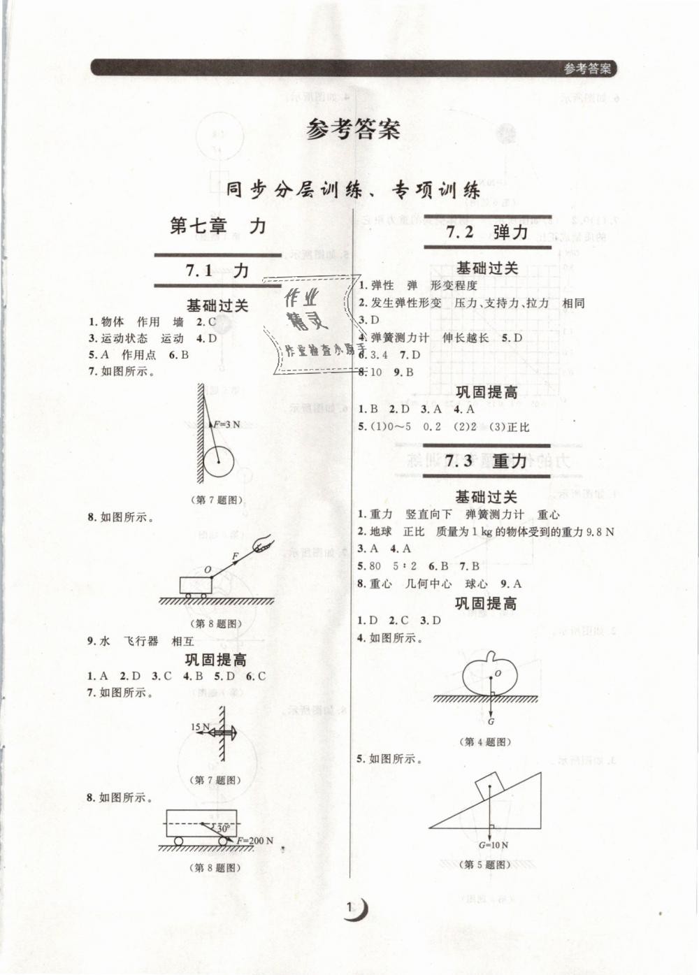 2019年點(diǎn)石成金金牌每課通八年級(jí)物理下冊(cè)人教版 第1頁(yè)