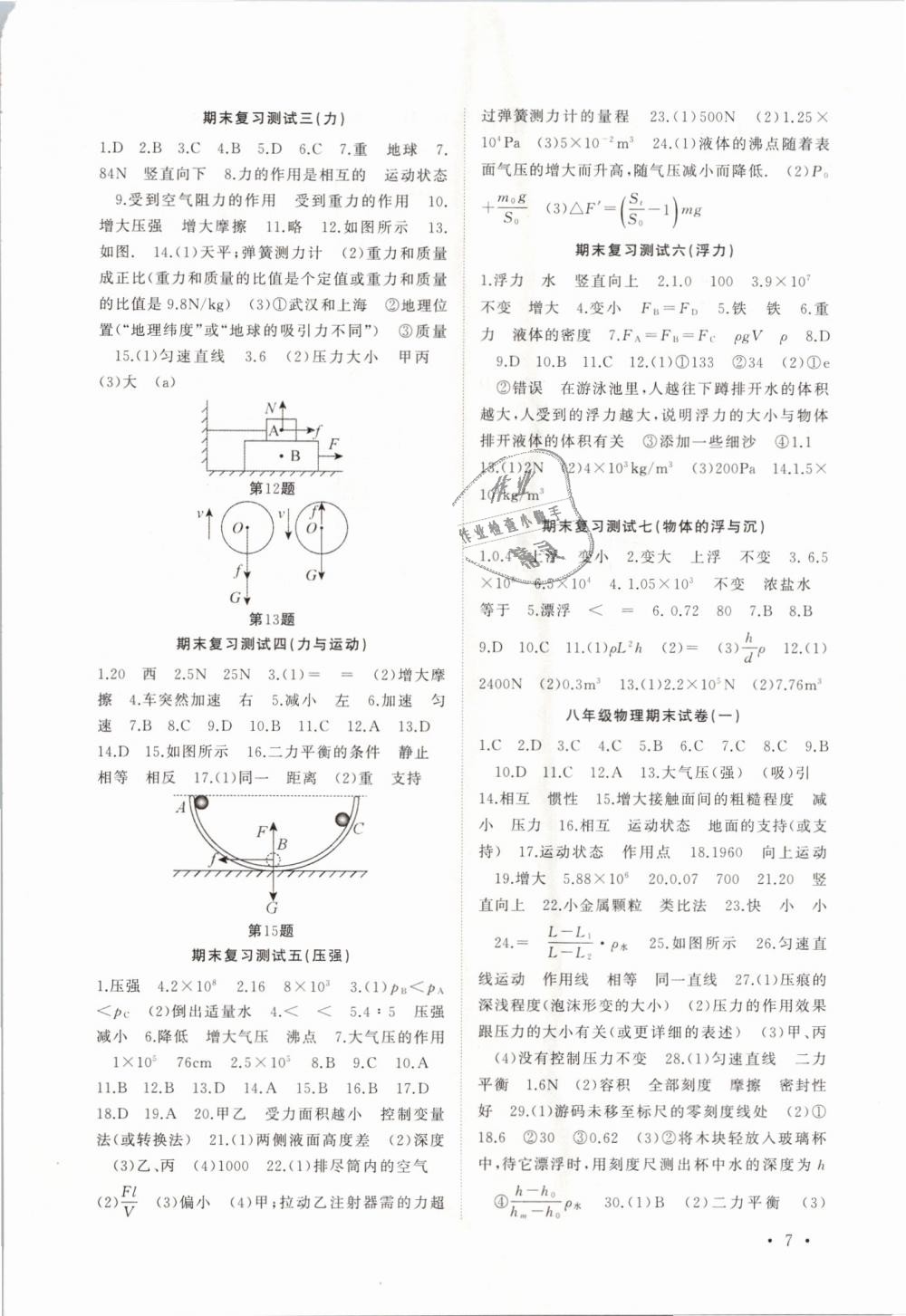 2019年高效精練八年級物理下冊蘇科版 第7頁