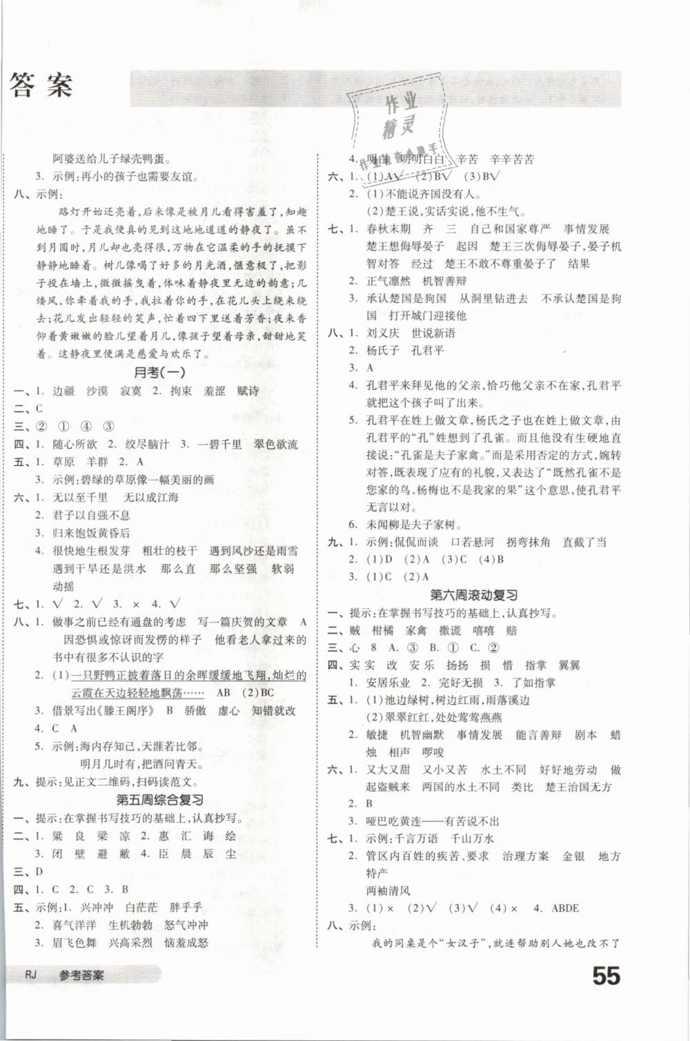 2019年全品小復(fù)習(xí)五年級(jí)語(yǔ)文下冊(cè)人教版 第2頁(yè)