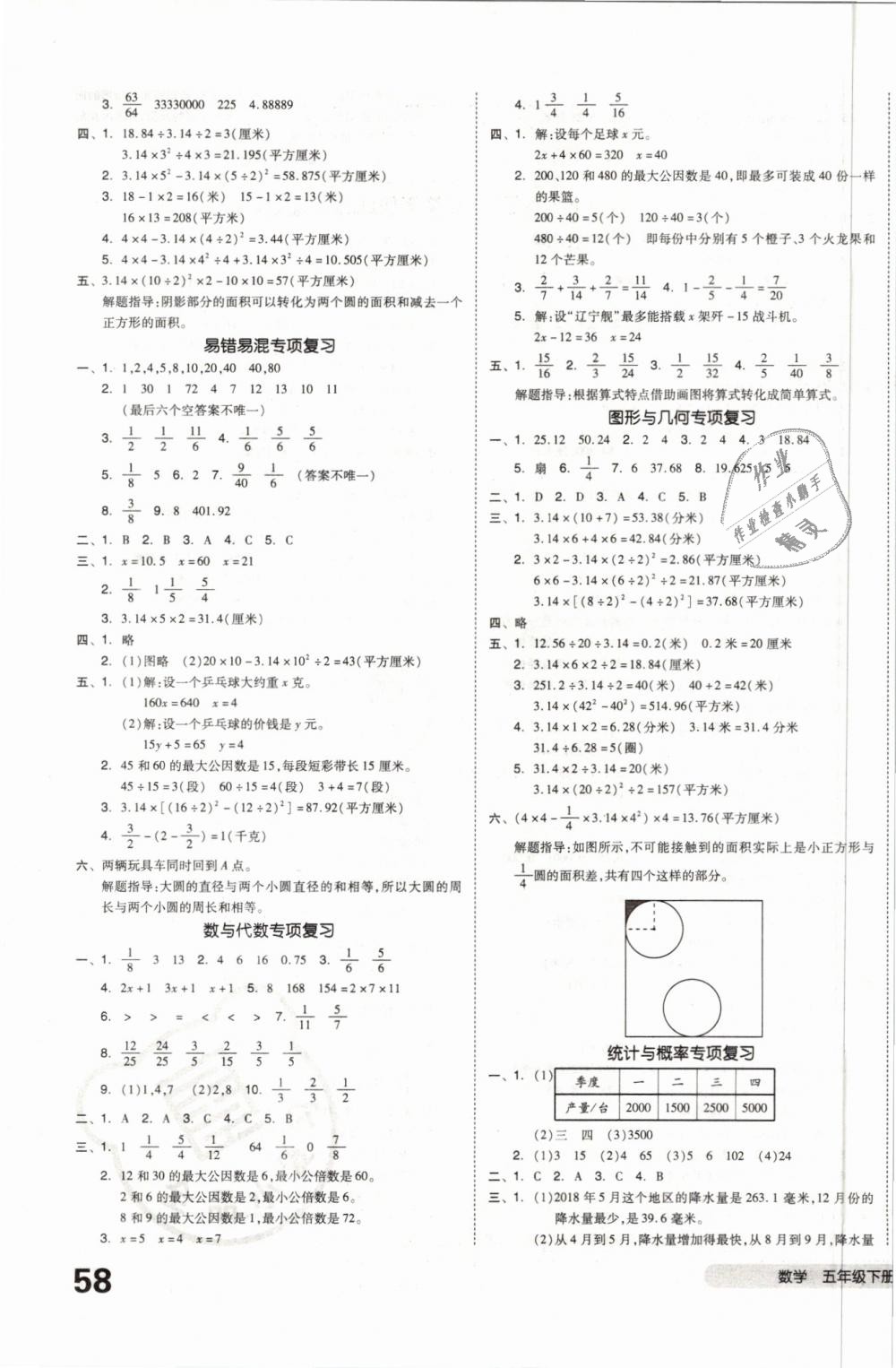 2019年全品小復(fù)習(xí)五年級數(shù)學(xué)下冊蘇教版 第7頁