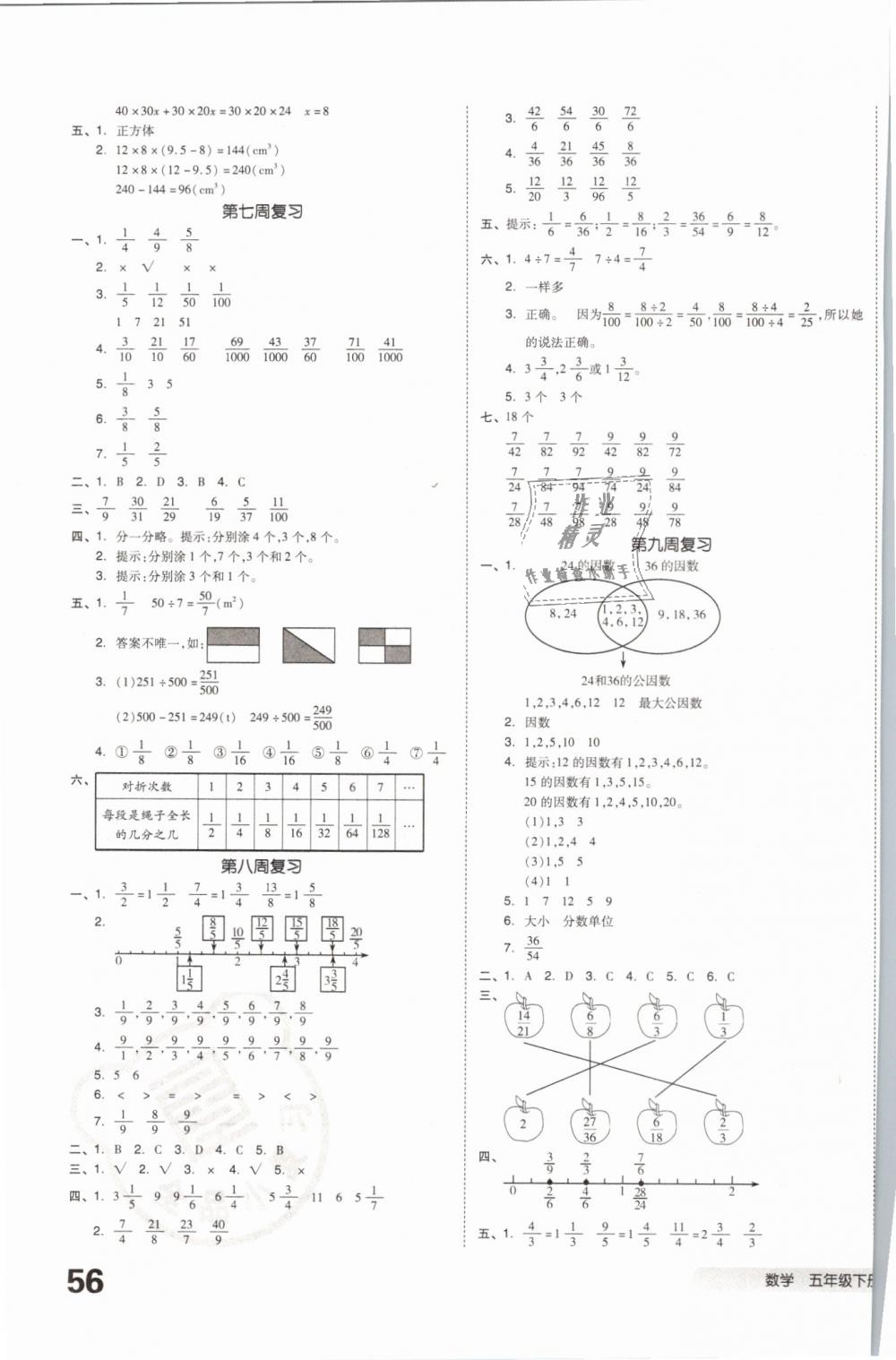 2019年全品小復(fù)習(xí)五年級(jí)數(shù)學(xué)下冊(cè)人教版 第3頁(yè)