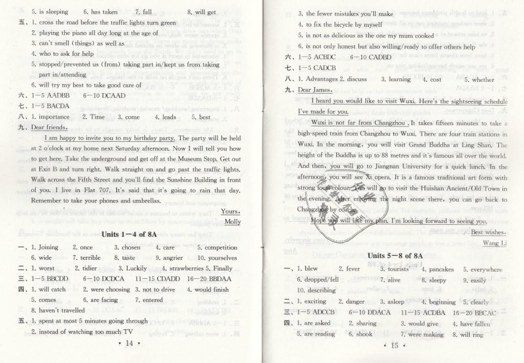 中考英语总复习 Units 5-8 of 8A - 第8页