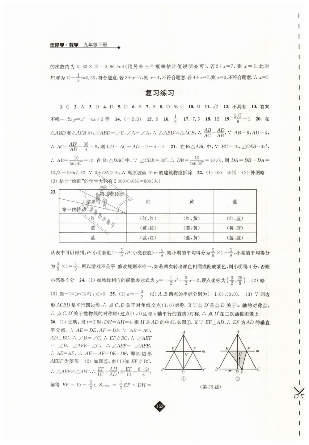 2019年伴你學(xué)九年級(jí)數(shù)學(xué)下冊(cè)蘇科版 第20頁