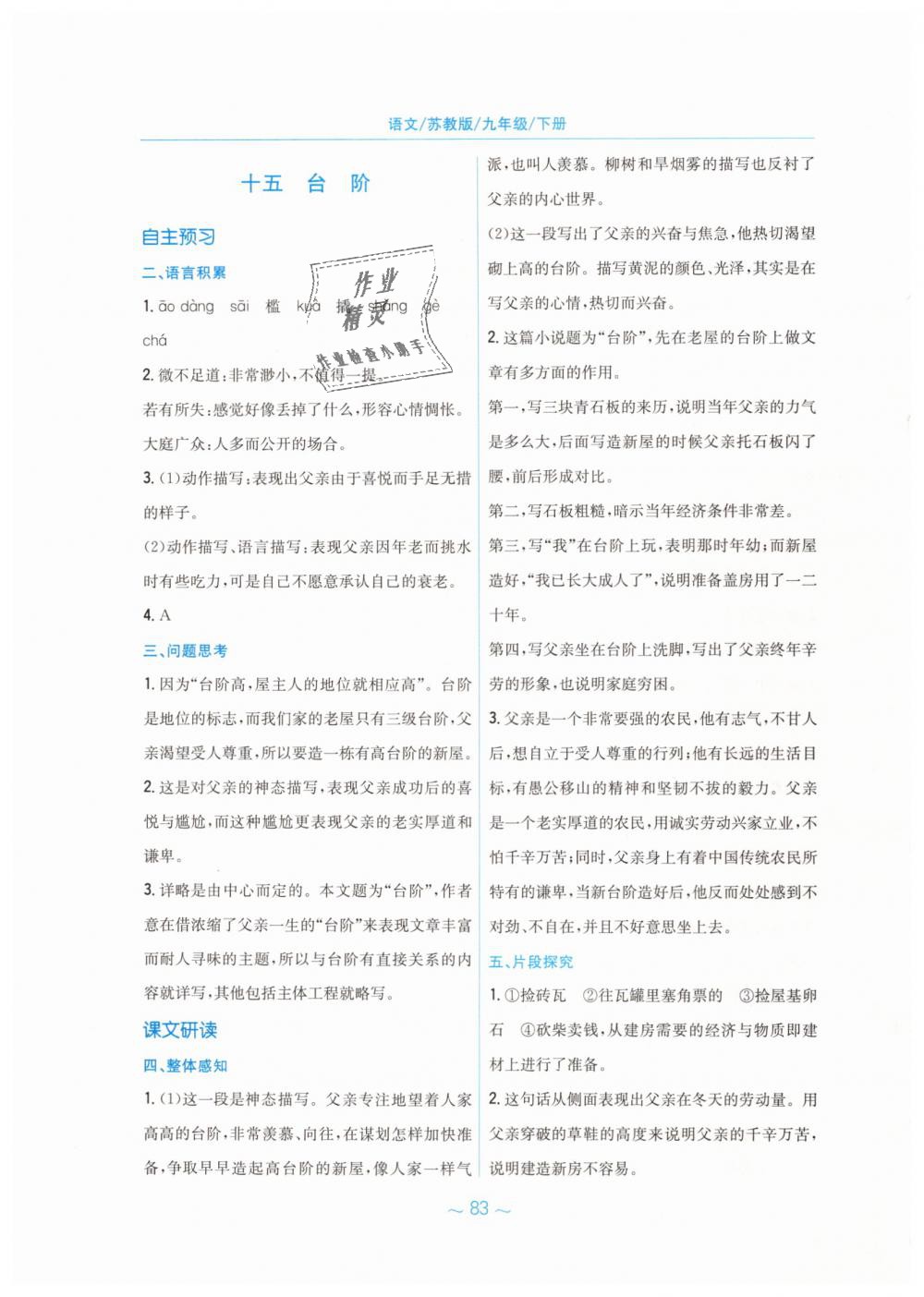 2019年新編基礎(chǔ)訓(xùn)練九年級語文下冊蘇教版 第19頁