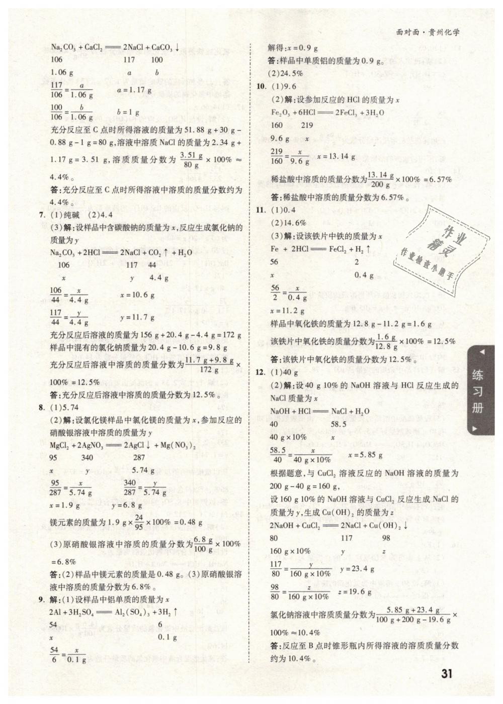 2019年贵州中考面对面九年级化学 第31页