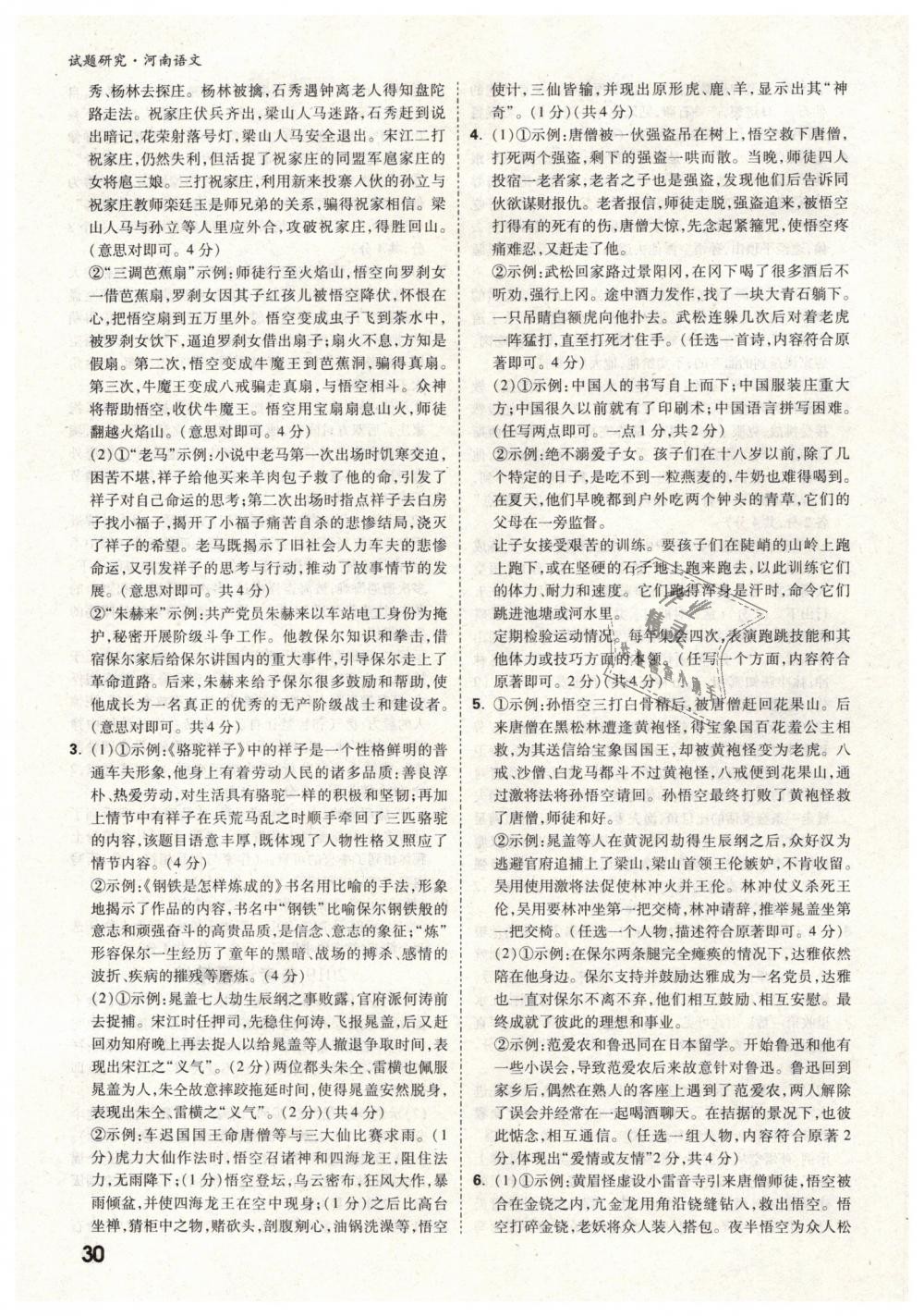 2019年万唯教育中考试题研究九年级语文河南专版 第30页