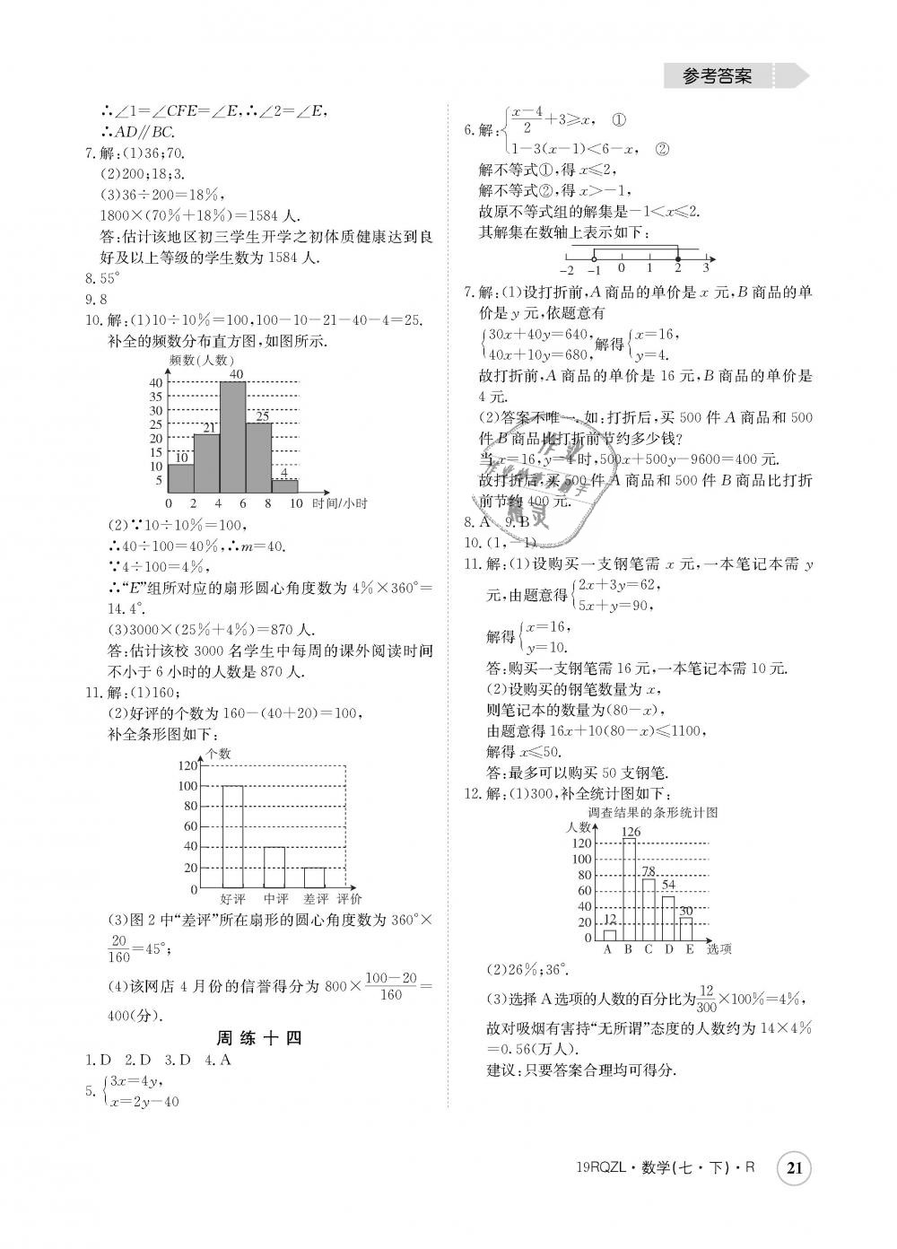 2019年日清周練七年級(jí)數(shù)學(xué)下冊人教版 第21頁