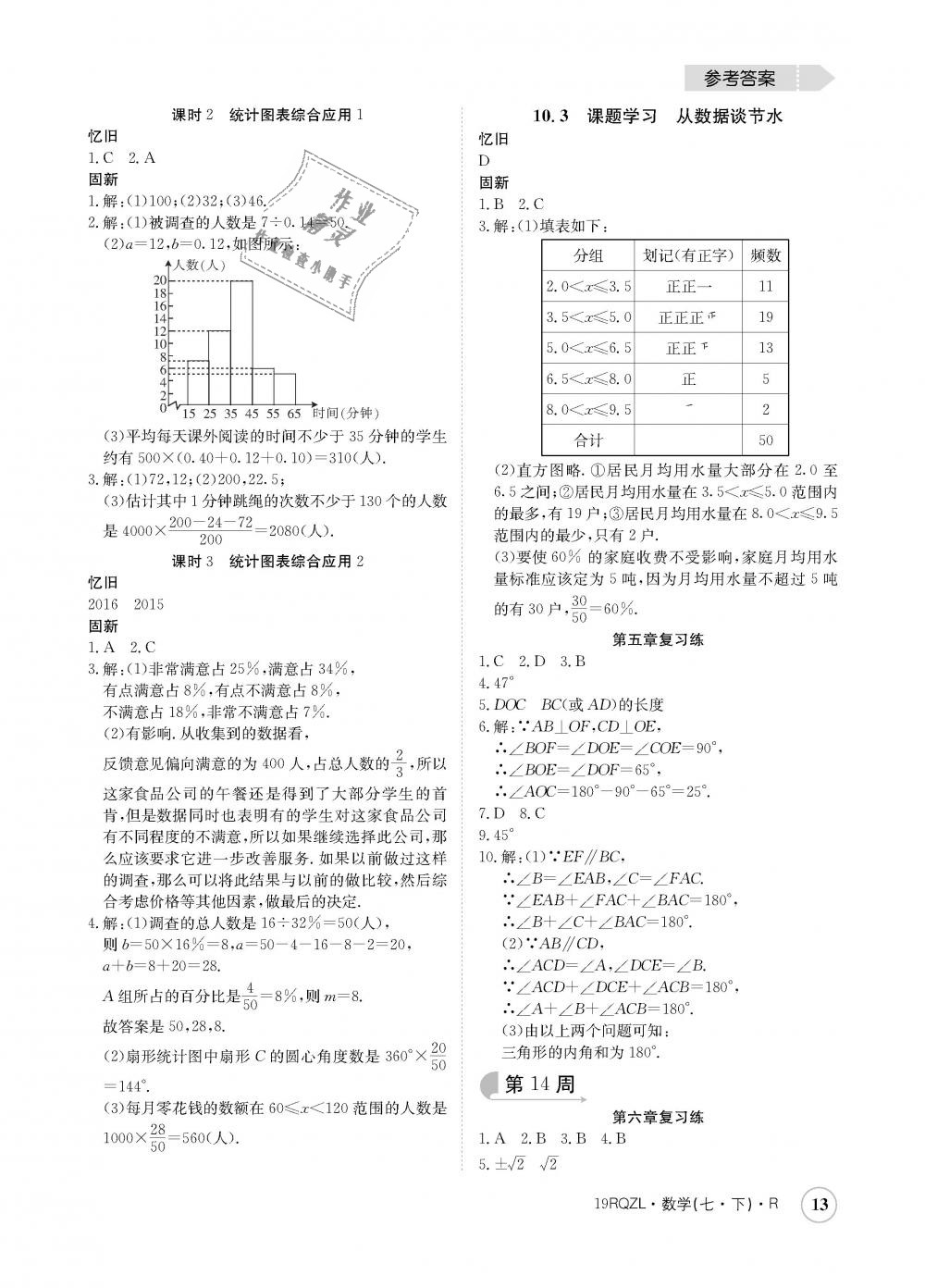 2019年日清周練七年級(jí)數(shù)學(xué)下冊(cè)人教版 第13頁