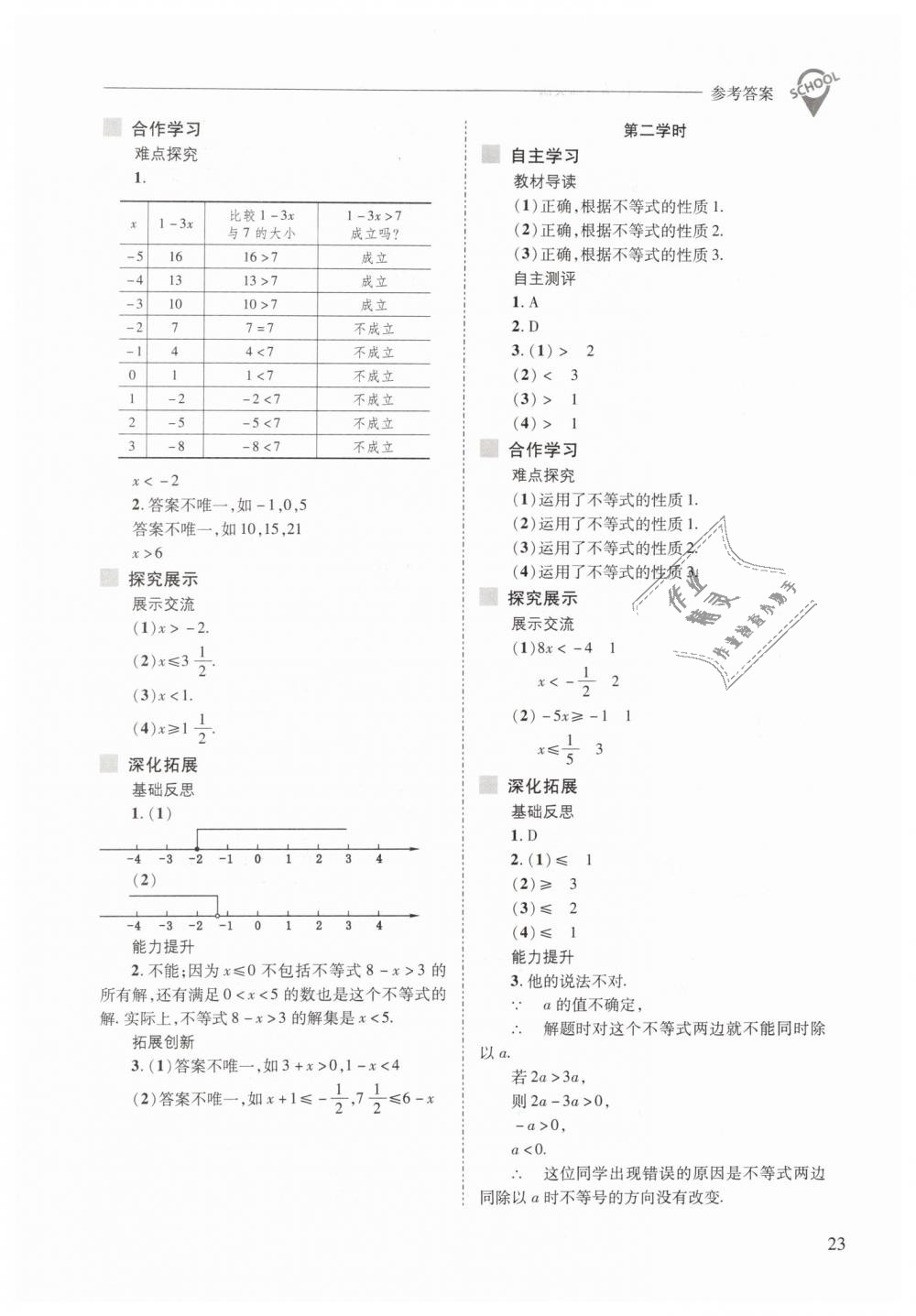 2019年新課程問題解決導(dǎo)學(xué)方案七年級(jí)數(shù)學(xué)下冊(cè)華東師大版 第23頁