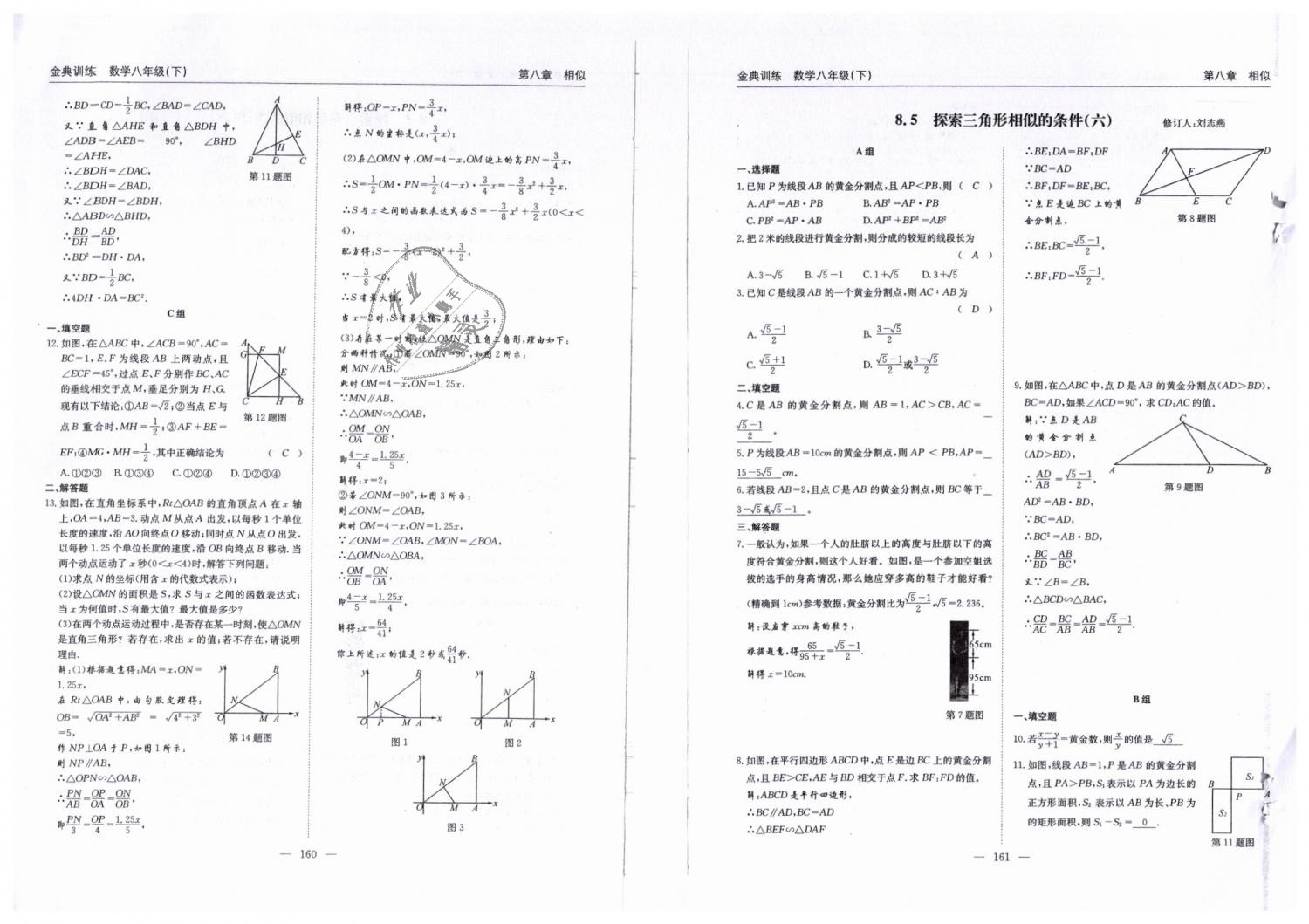 2019年金典训练八年级数学下册北师大版 第80页