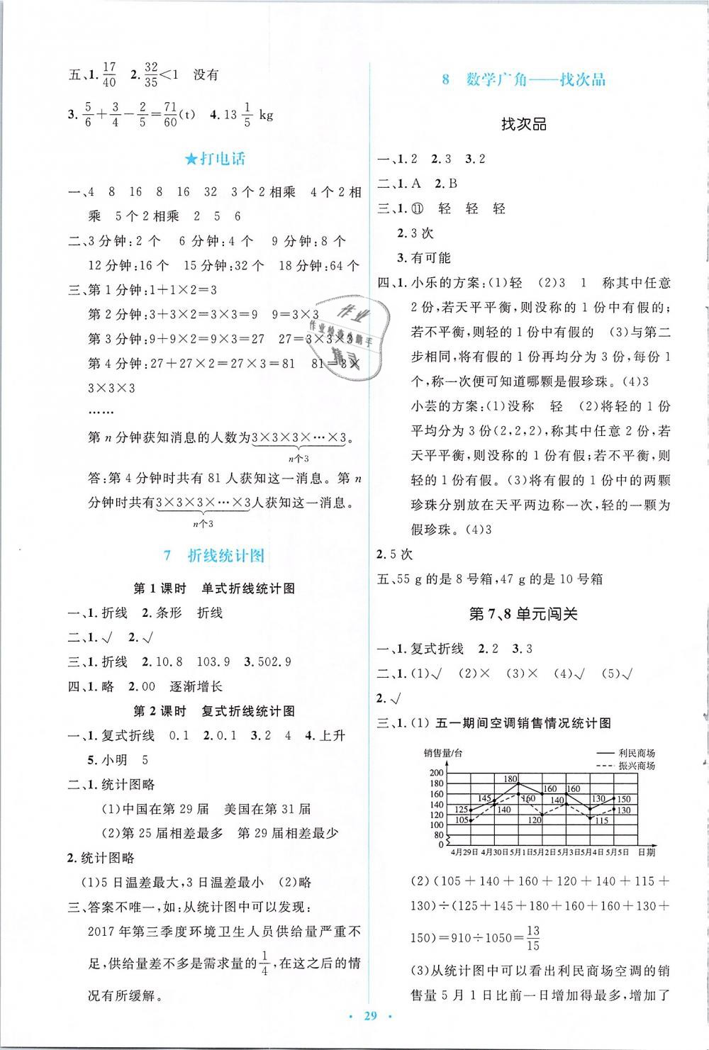 2019年人教金學典同步解析與測評學考練五年級數(shù)學下冊人教版 第9頁