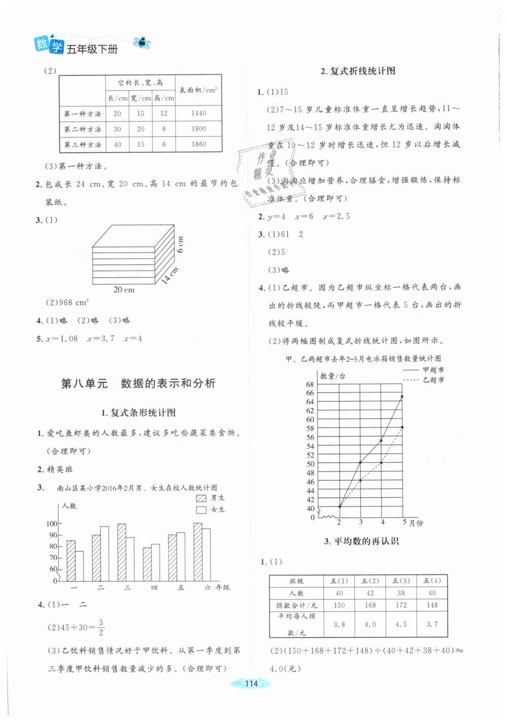 2019年課堂精練五年級(jí)數(shù)學(xué)下冊(cè)北師大版增強(qiáng)版 第14頁(yè)