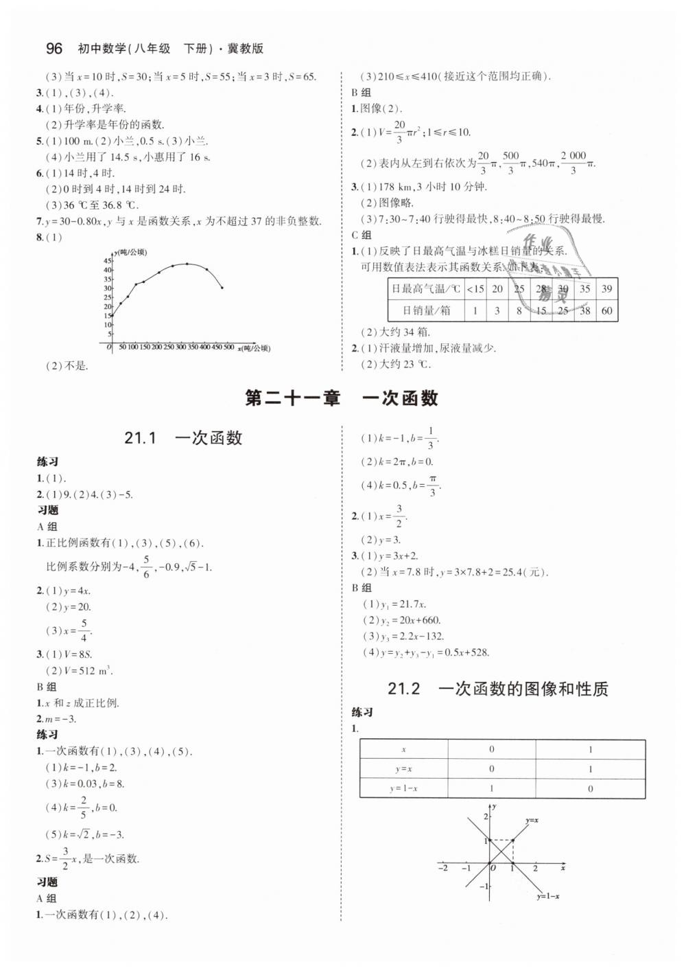 2019年5年中考3年模擬初中數(shù)學八年級下冊冀教版 第54頁