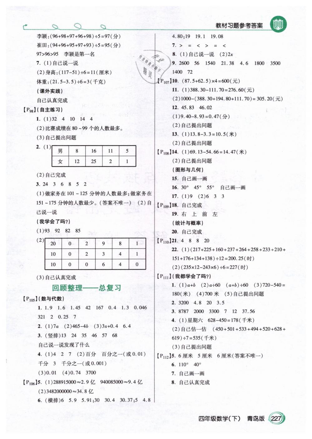 2019年教材課本四年級數(shù)學(xué)下冊青島版 第6頁