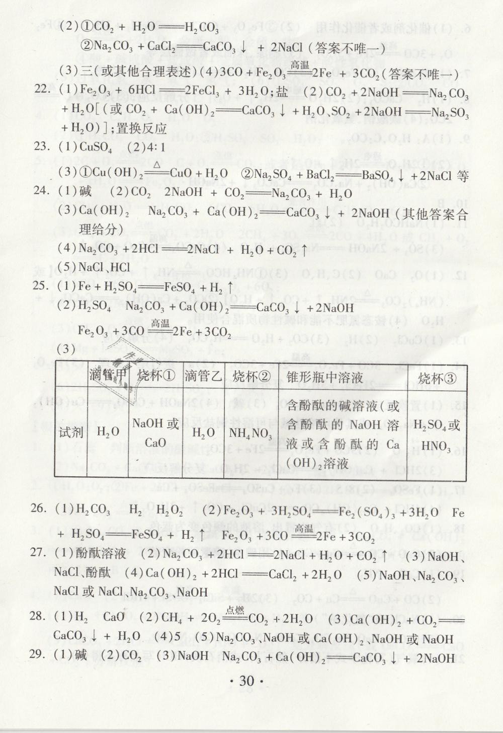 2019年综合素质学化学随堂反馈九年级下册沪教版 第30页
