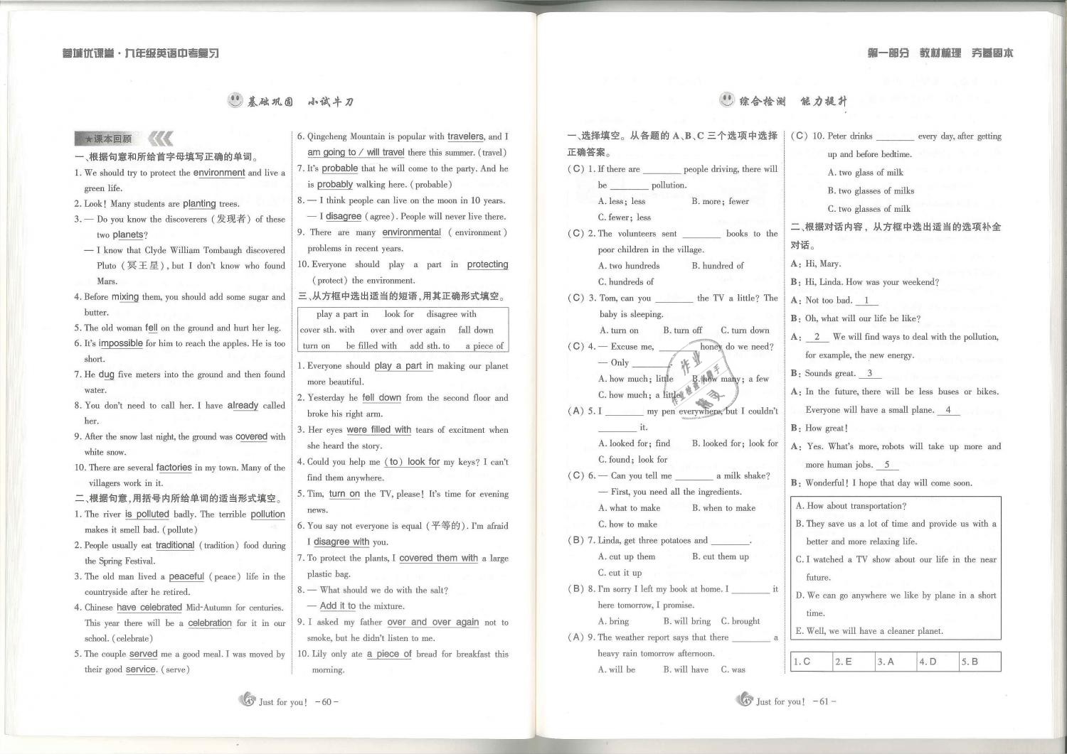 2019年蓉城優(yōu)課堂給力A加九年級英語中考總復(fù)習(xí)人教版 第31頁