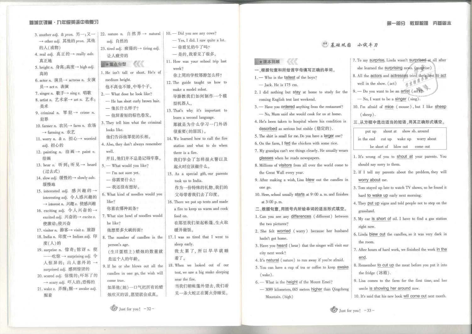 2019年蓉城優(yōu)課堂給力A加九年級(jí)英語(yǔ)中考總復(fù)習(xí)人教版 第17頁(yè)