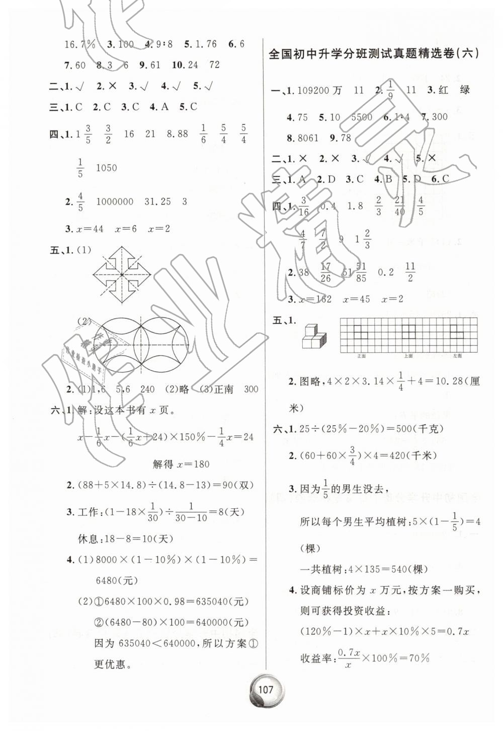 2019年毕业总复习小升初入学测试卷数学 第11页