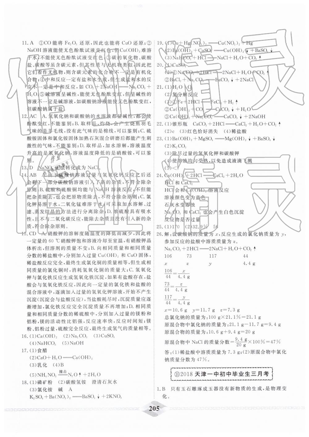 2019年一飞冲天中考模拟试题汇编化学 第13页