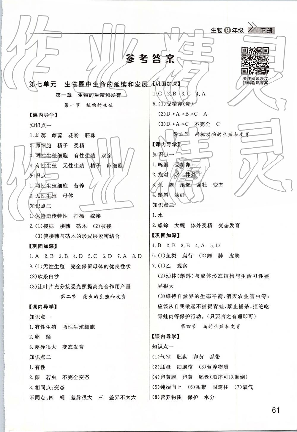 2019年智慧學(xué)習(xí)天天向上課堂作業(yè)八年級(jí)生物下冊(cè)人教版 第1頁(yè)