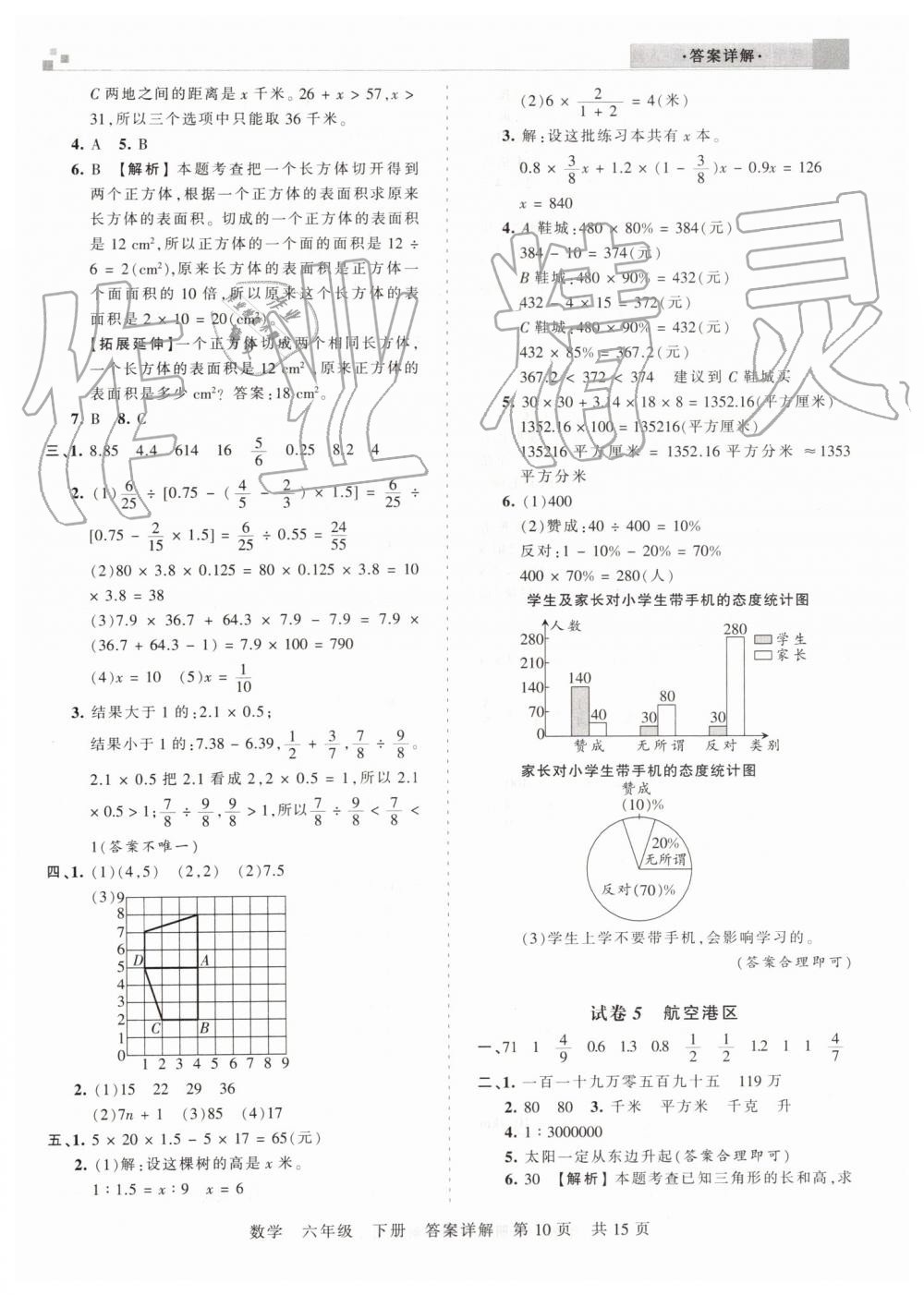 2019年王朝霞期末真題精編六年級(jí)數(shù)學(xué)下冊(cè)人教版鄭州都市版 第10頁