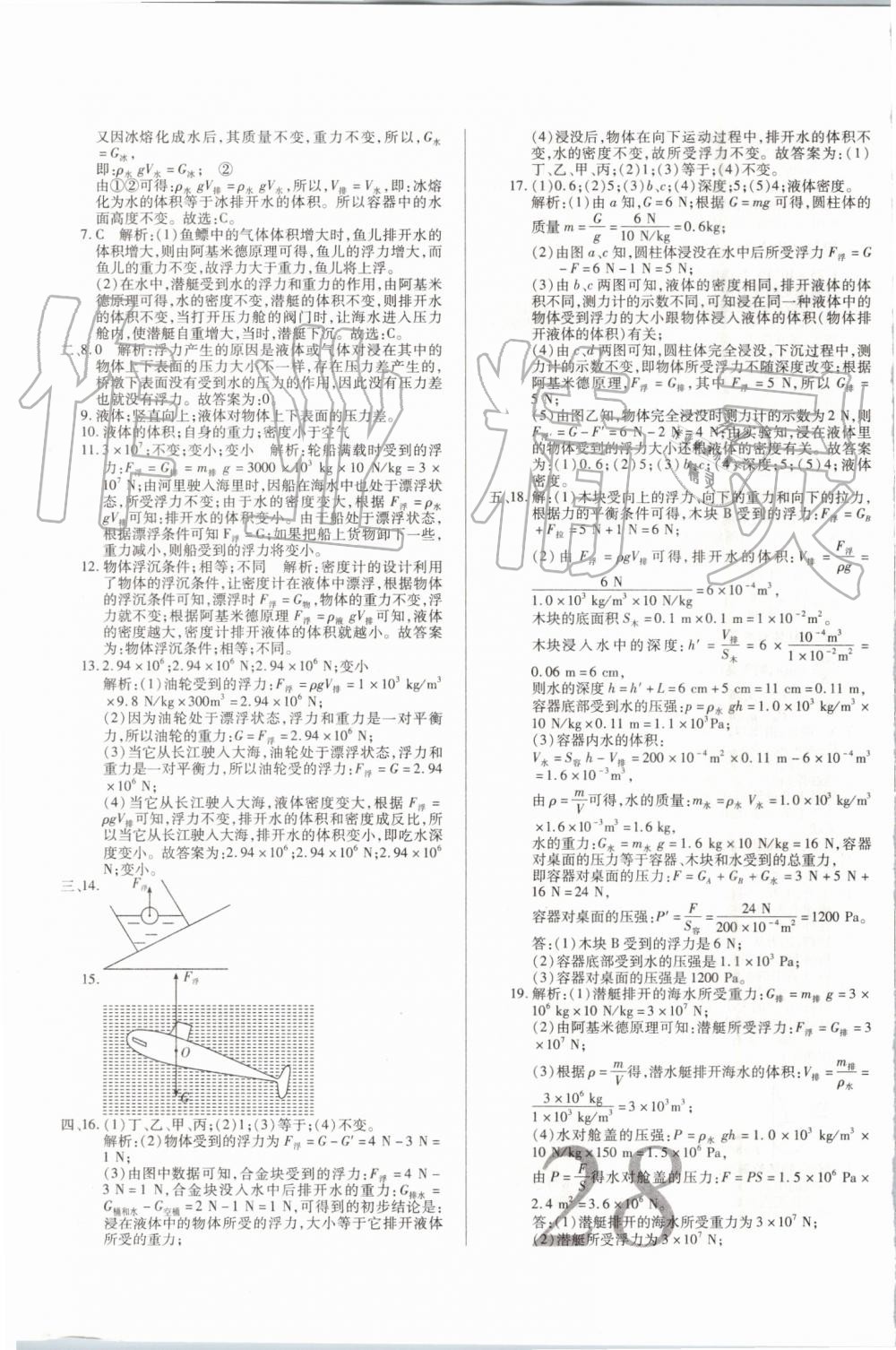 2019年锦上添花期末大赢家八年级物理下册人教版 第3页