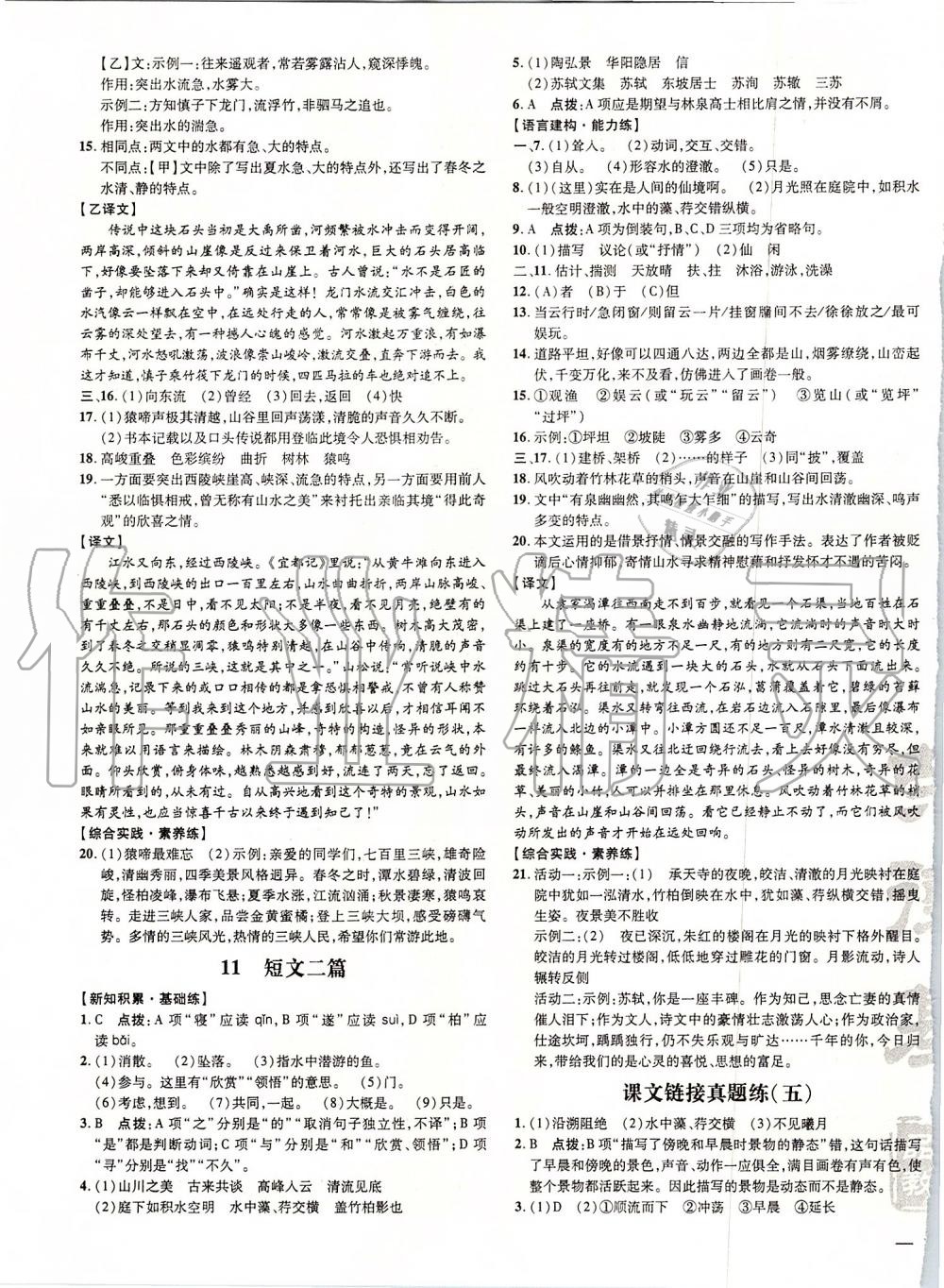 2019年點撥訓(xùn)練八年級語文上冊人教版 第6頁