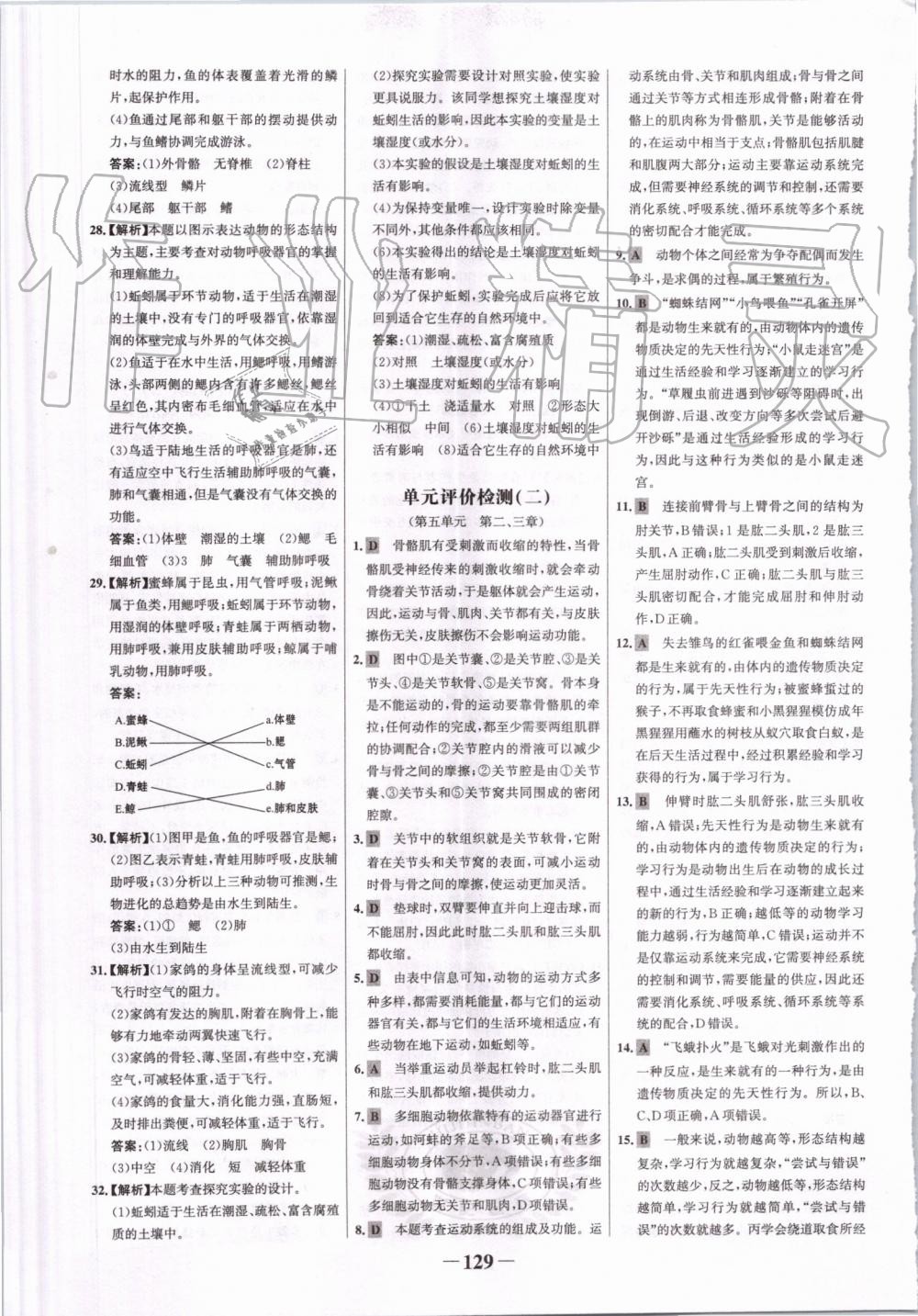 2019年世紀(jì)金榜金榜學(xué)案八年級生物上冊人教版 第21頁