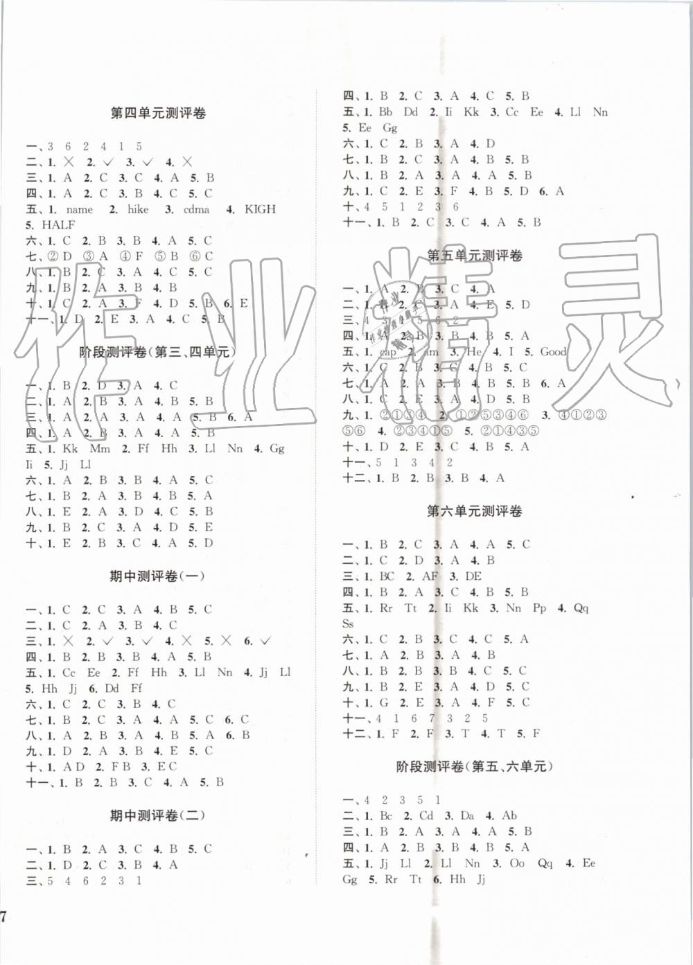 2019年通城學(xué)典小學(xué)全程測(cè)評(píng)卷三年級(jí)英語上冊(cè)譯林版 第6頁(yè)