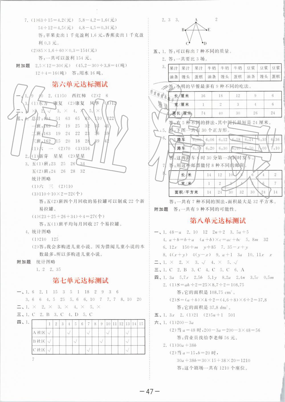 2019年53天天練小學(xué)數(shù)學(xué)五年級(jí)上冊蘇教版 第19頁