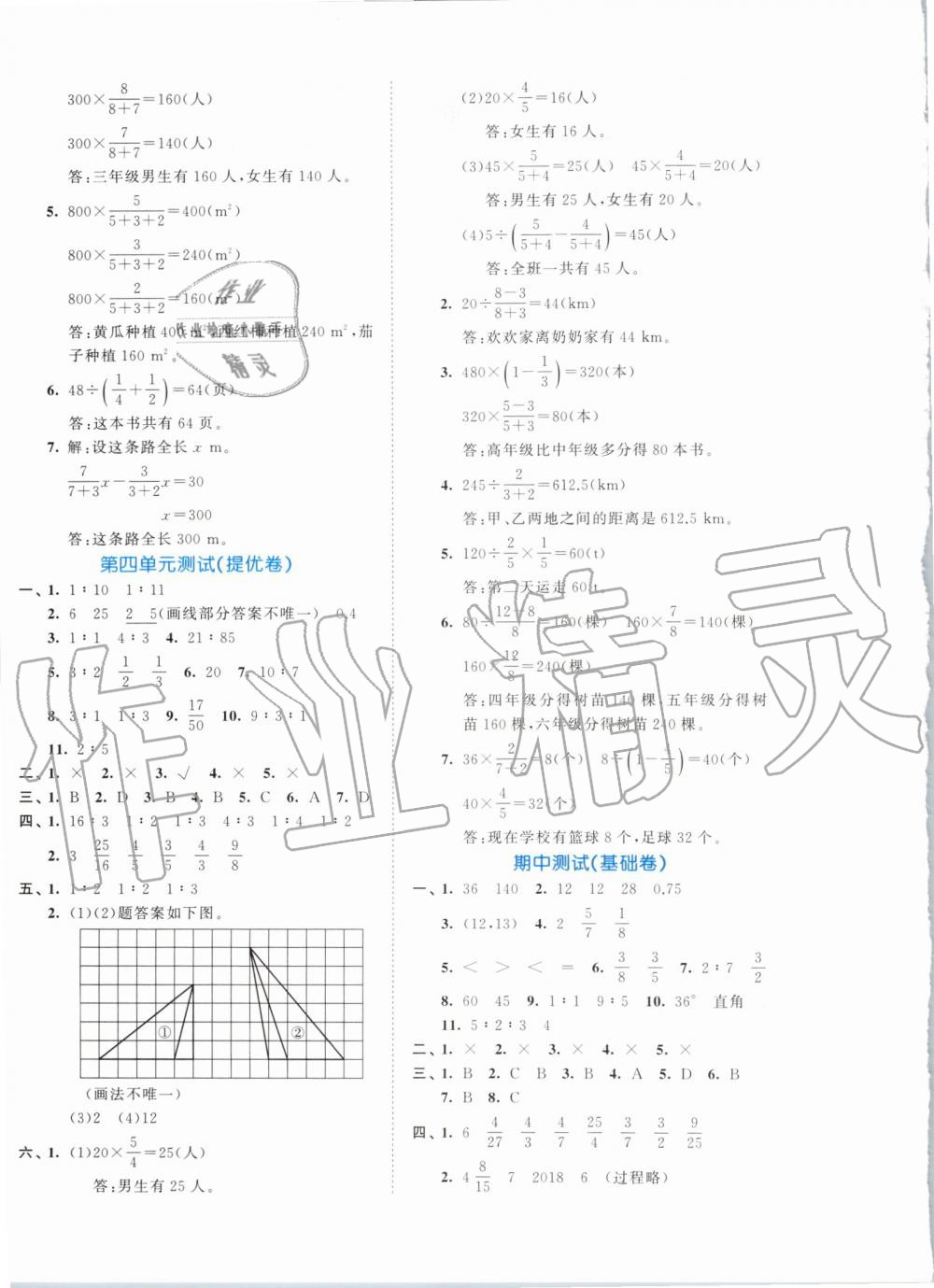 2019年53全优卷小学数学六年级上册人教版 第4页