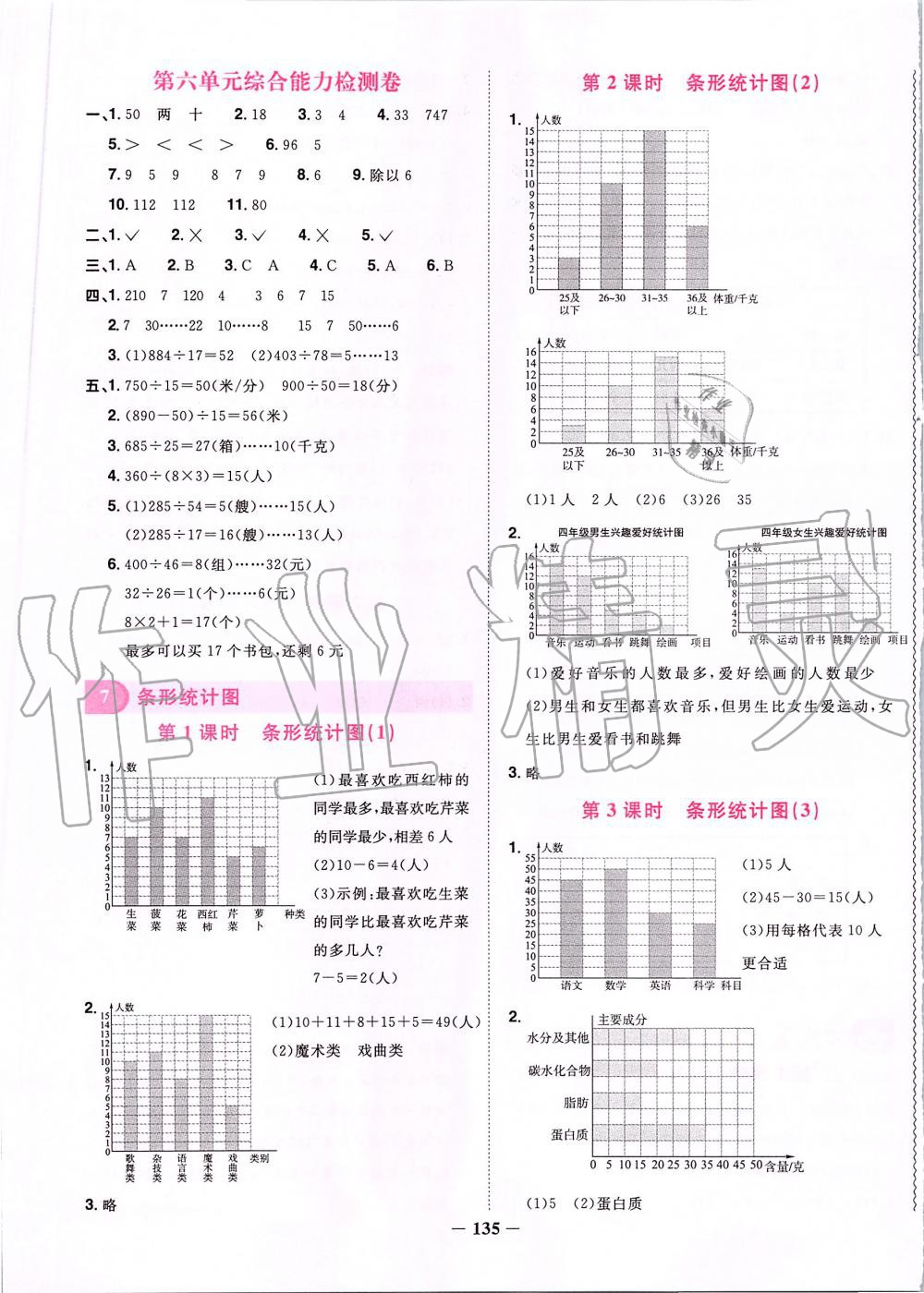 2019年阳光同学课时优化作业四年级数学上册人教版 第17页